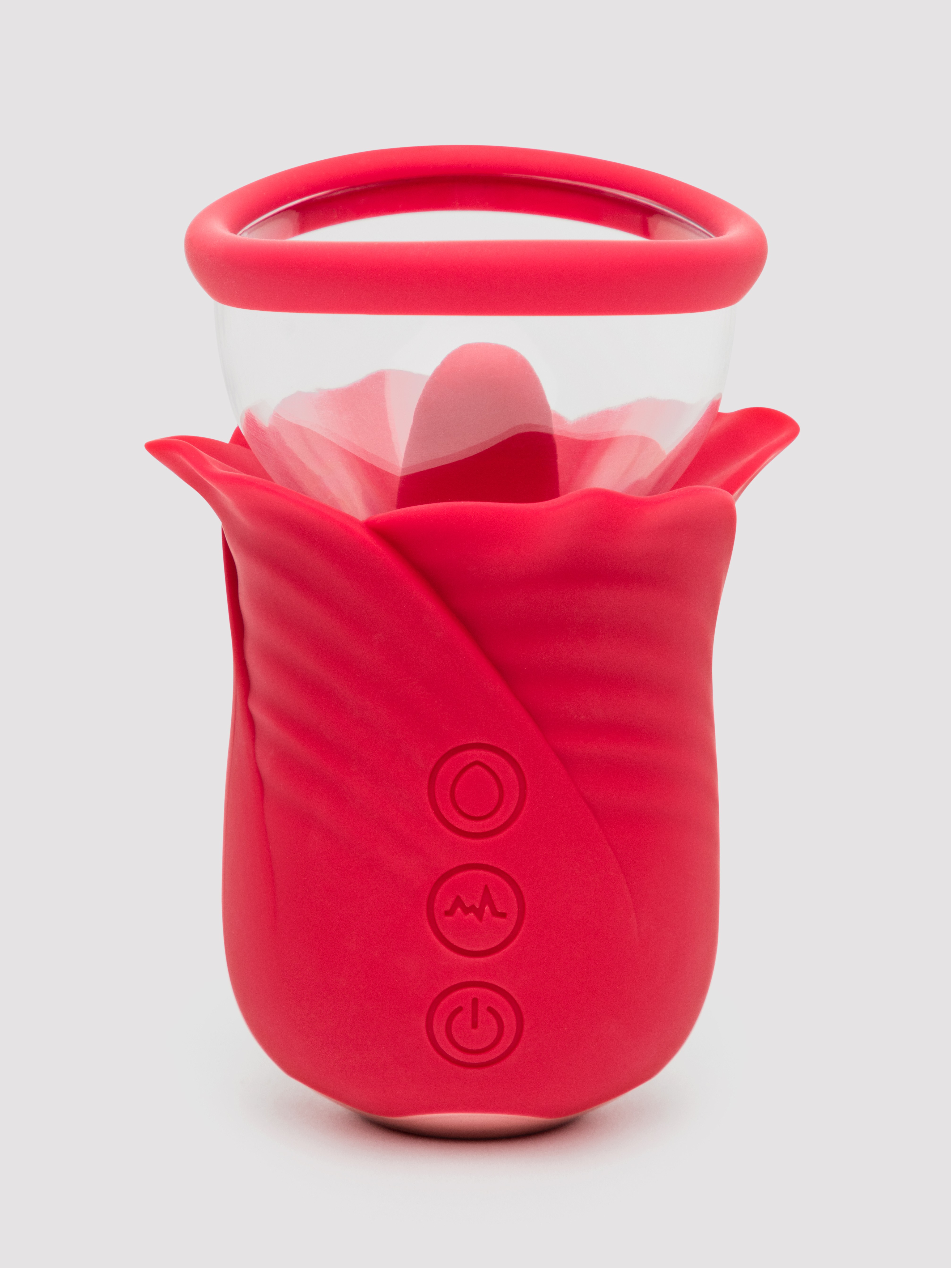 Image of Lovehoney Rose Pussy Pump with Clitoral Stimulator - Red