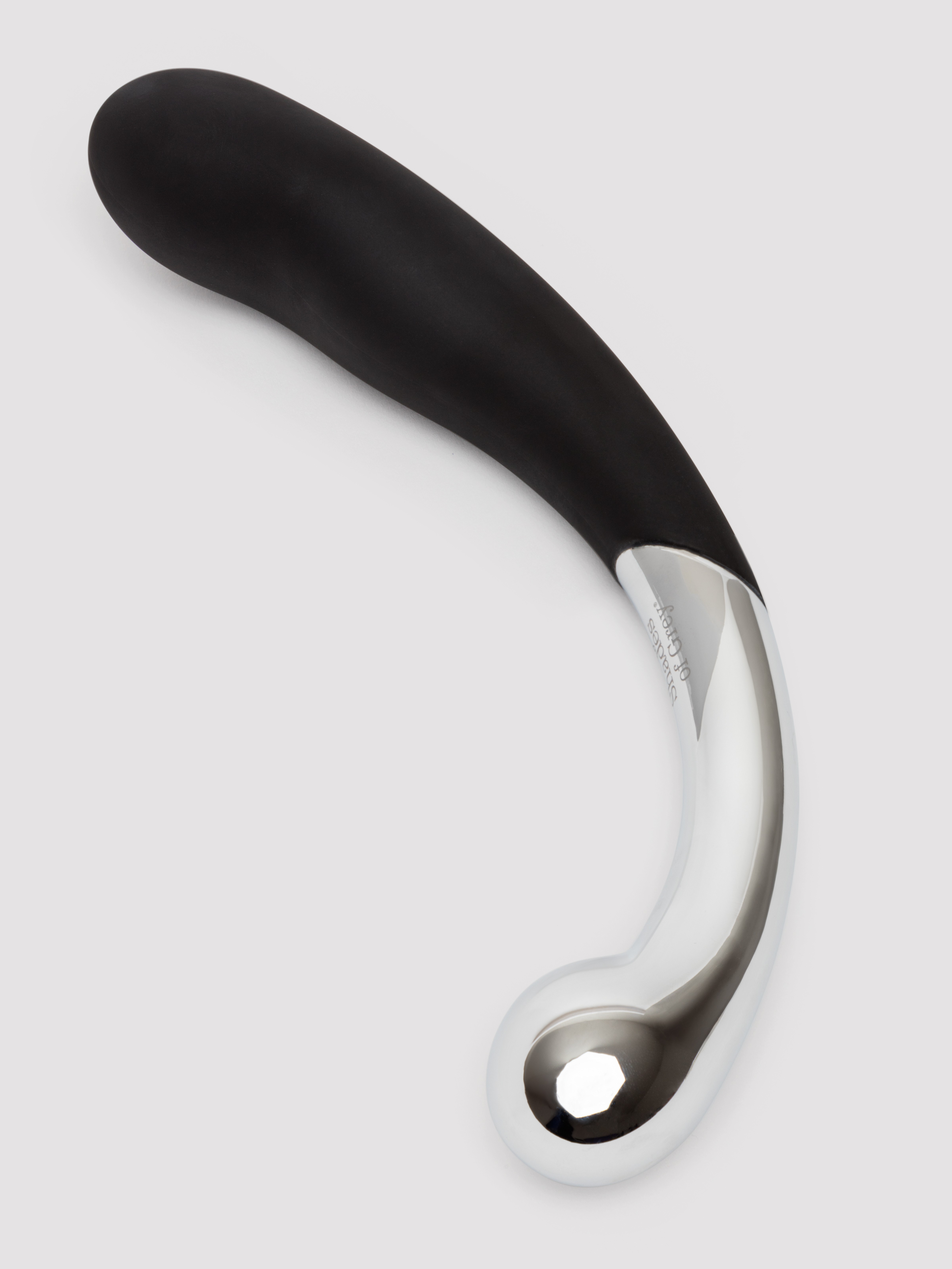  Fifty Shades of Grey Sweet Pressure Dark Steel and Silicone Double-Ended Dildo , Silver, hi-res