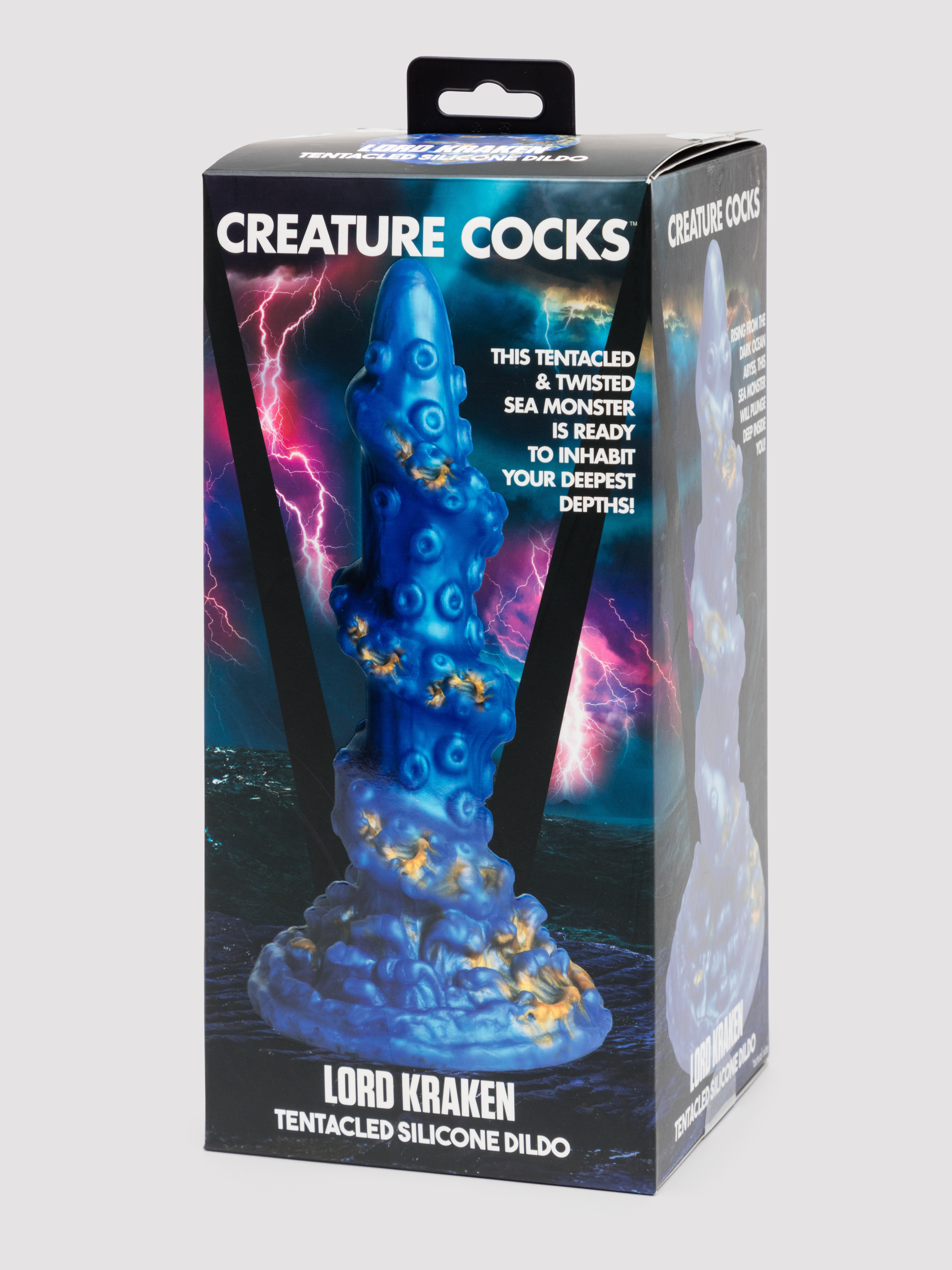 Creature Cock Lord Kraken Silicone Tentacle Dildo, Blue, hi-res