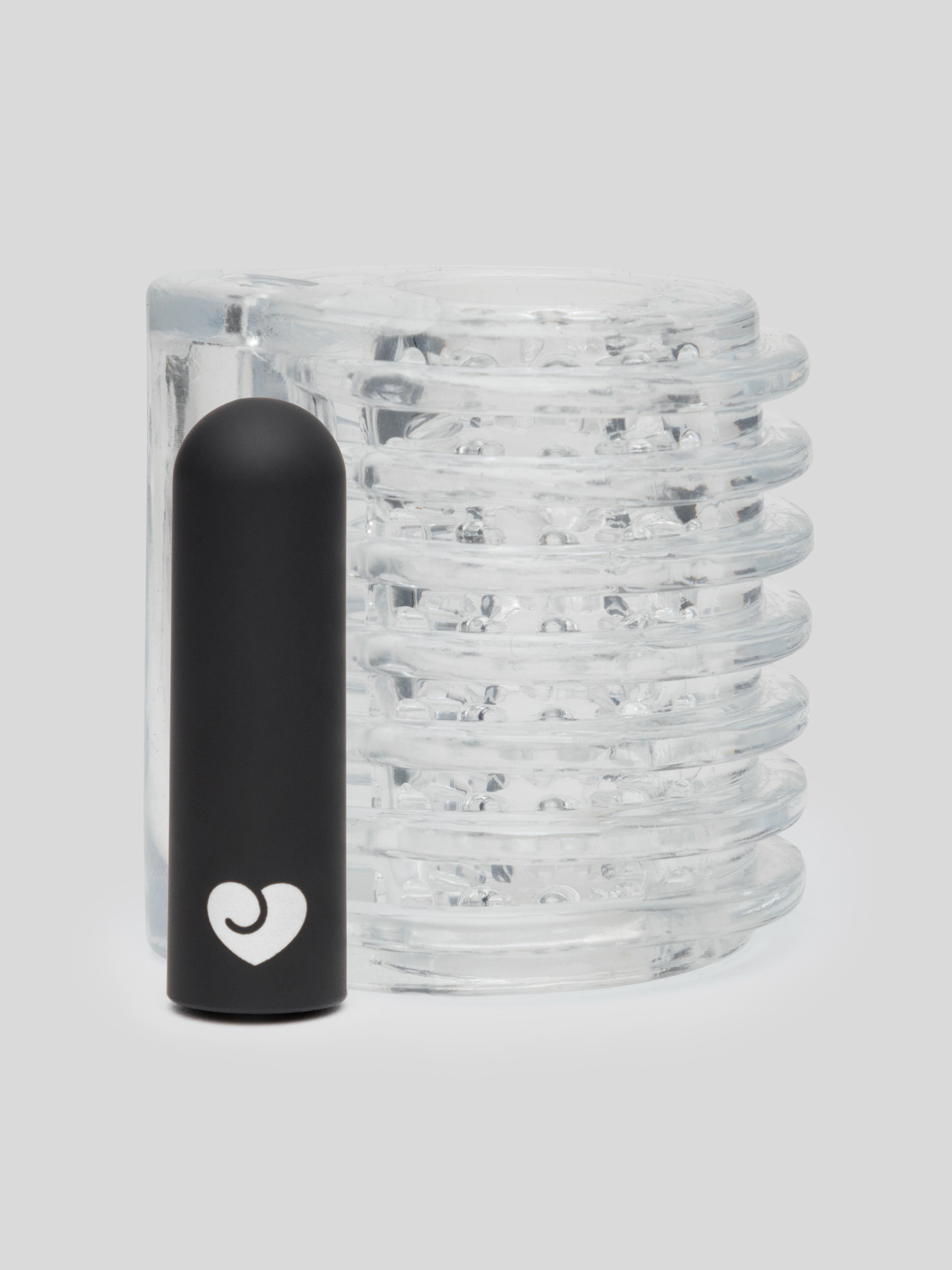 Image of Lovehoney Head Master Rechargeable Vibrating Blow Job Stroker - Clear