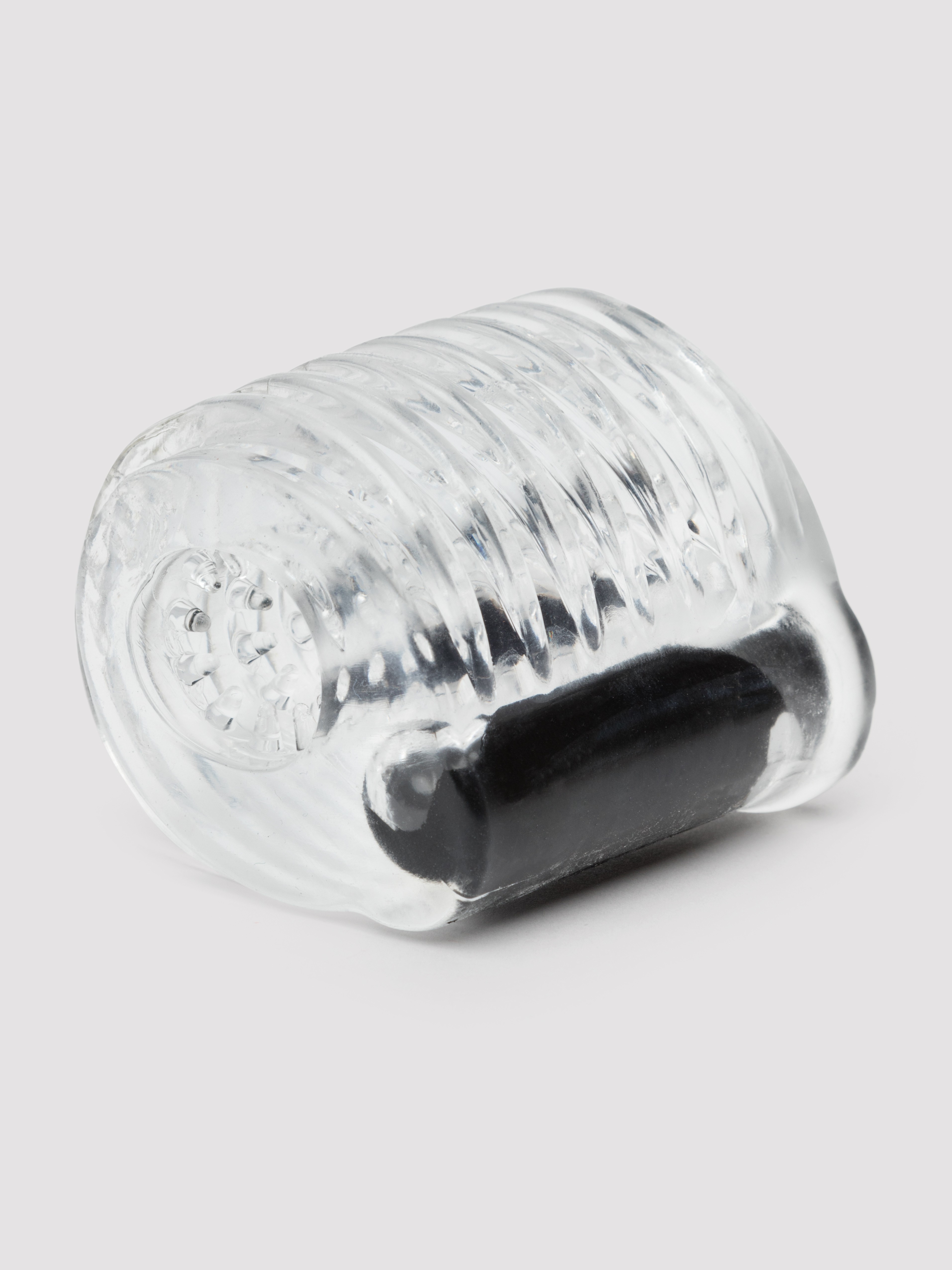 Lovehoney Head Master Rechargeable Vibrating Blow Job Stroker, Clear, hi-res