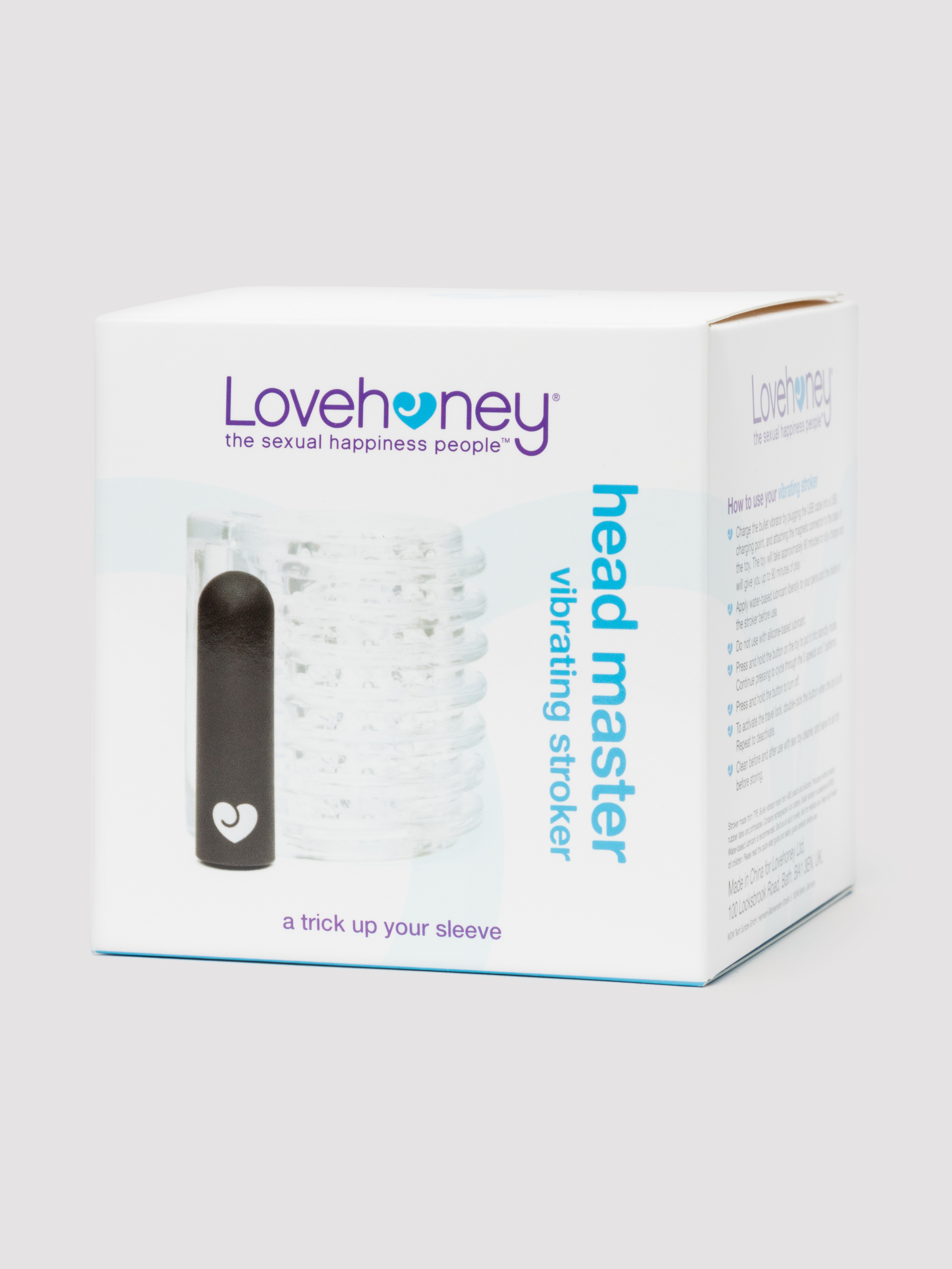 Lovehoney Head Master Rechargeable Vibrating Blow Job Stroker, Clear, hi-res