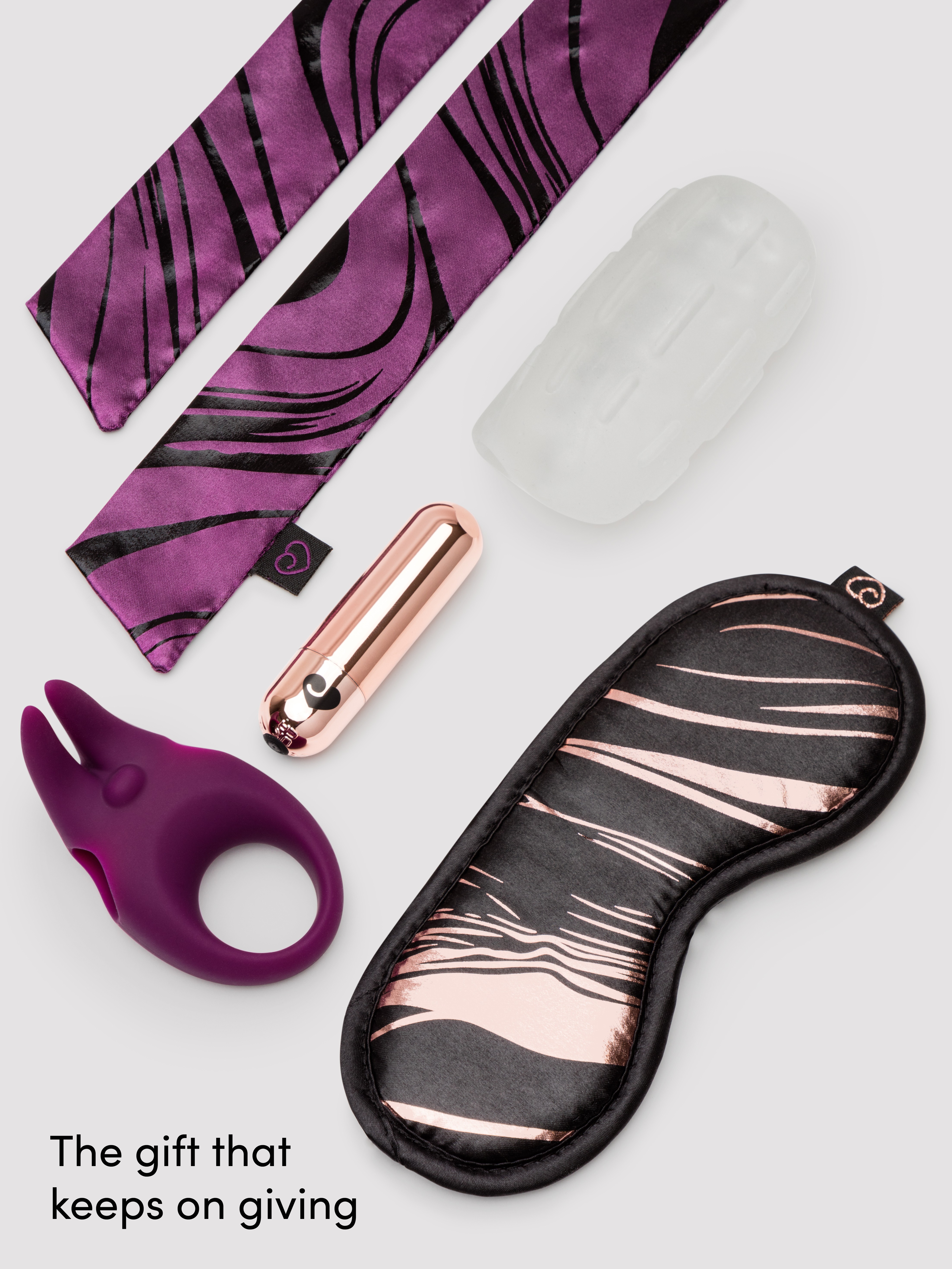 Lovehoney Indulge Valentine's Kit (7 Piece), Purple, hi-res