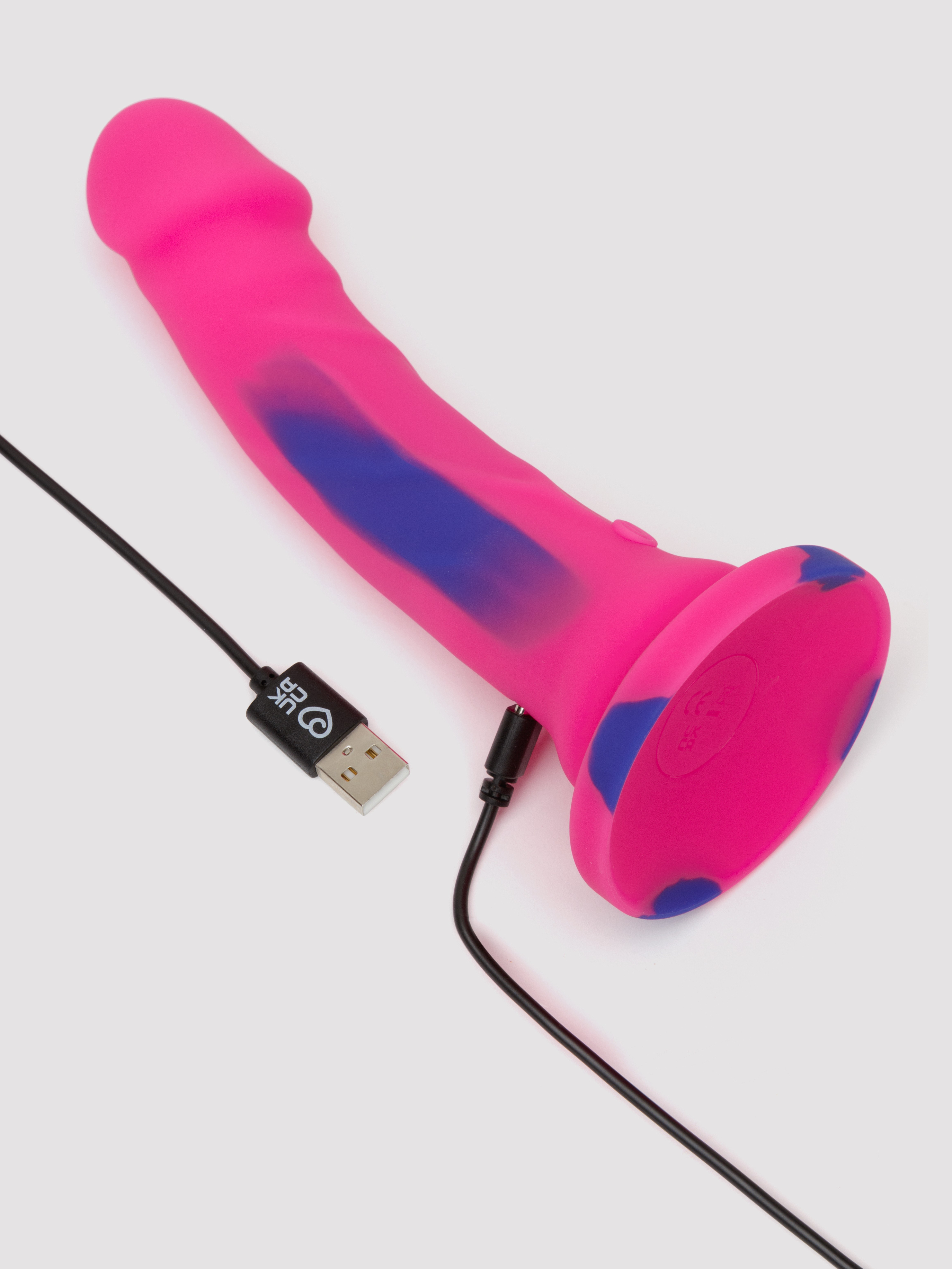 Lifelike Lover Luxe Realistic Multicoloured Silicone Vibrating Dildo 7 Inch, Pink, hi-res