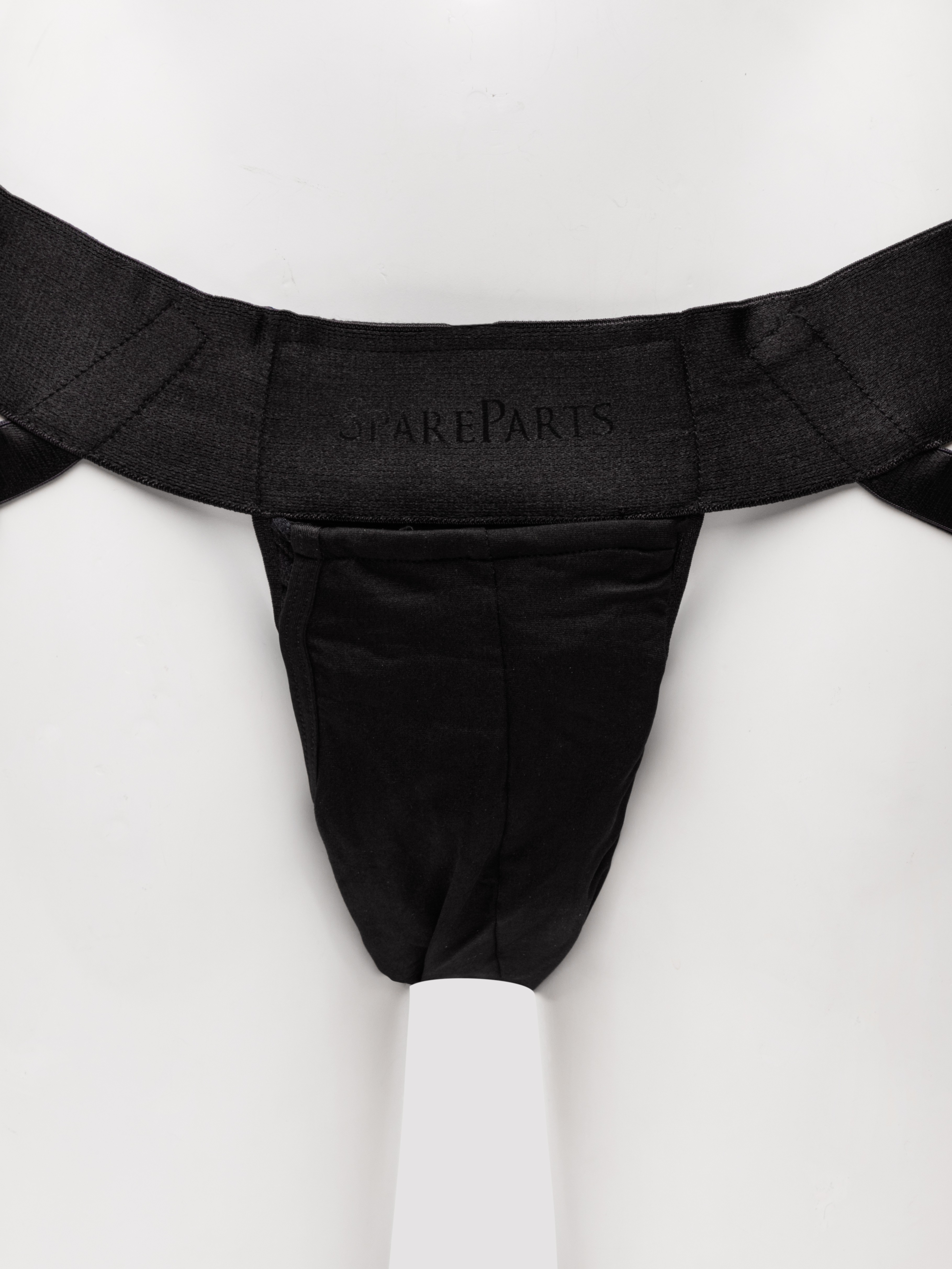 Spareparts Deuce Double Penetration Nylon Strap-On Harness, Black, hi-res