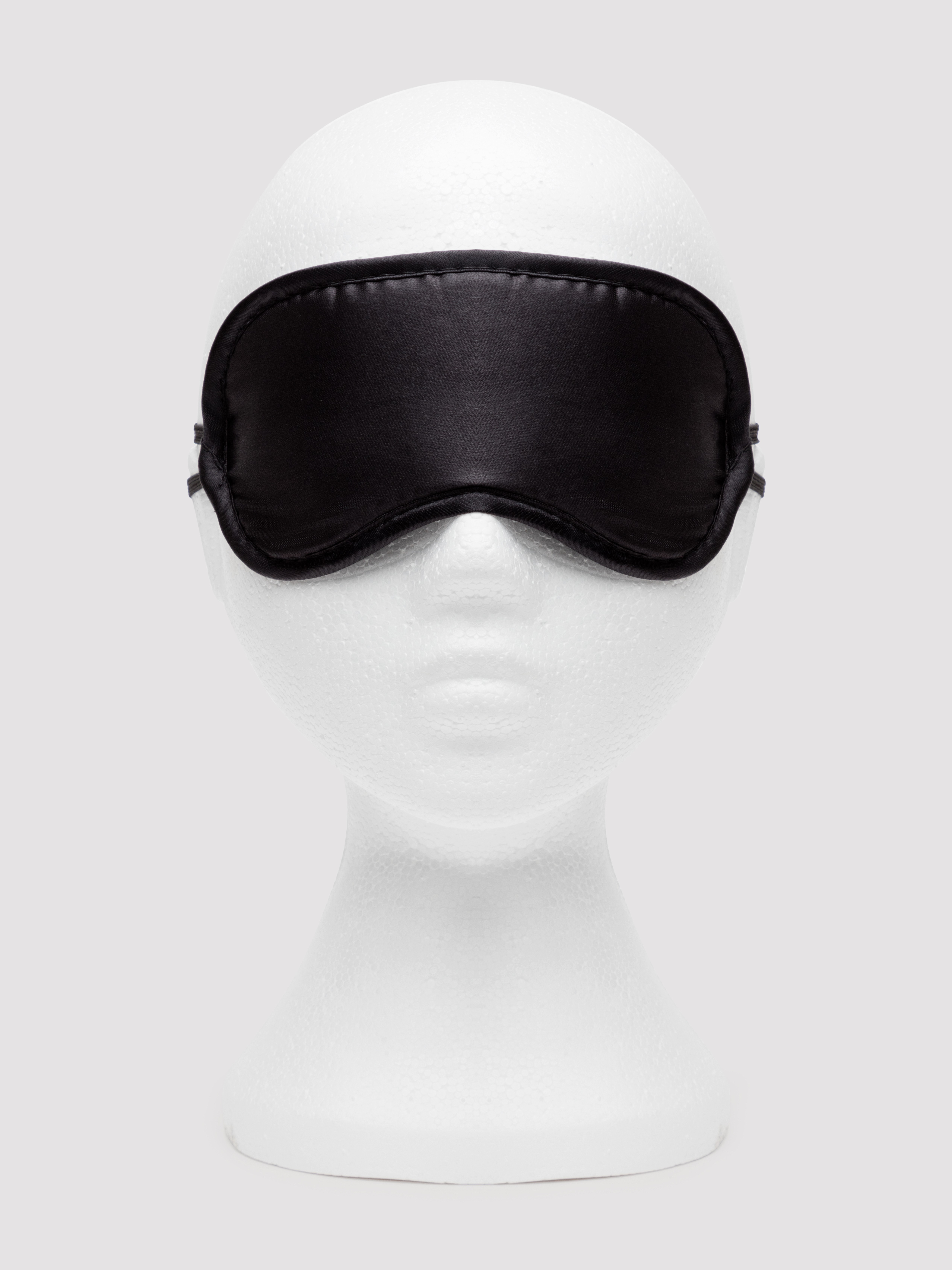 Satin Blindfold, Black, hi-res