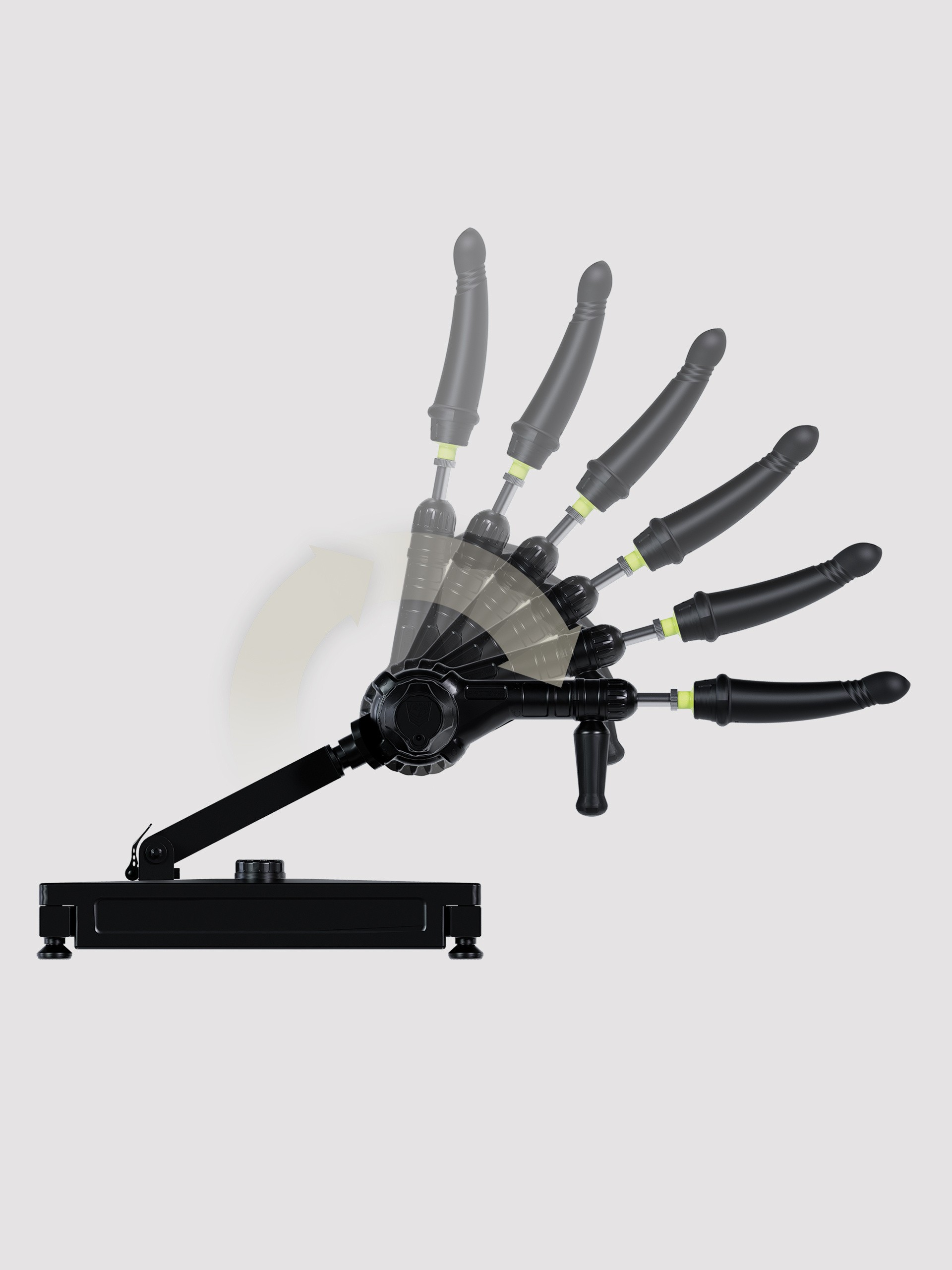 Doc Johnson Gunner 3-in-1 Modular Multifunction Rechargeable Sex Machine, Black, hi-res