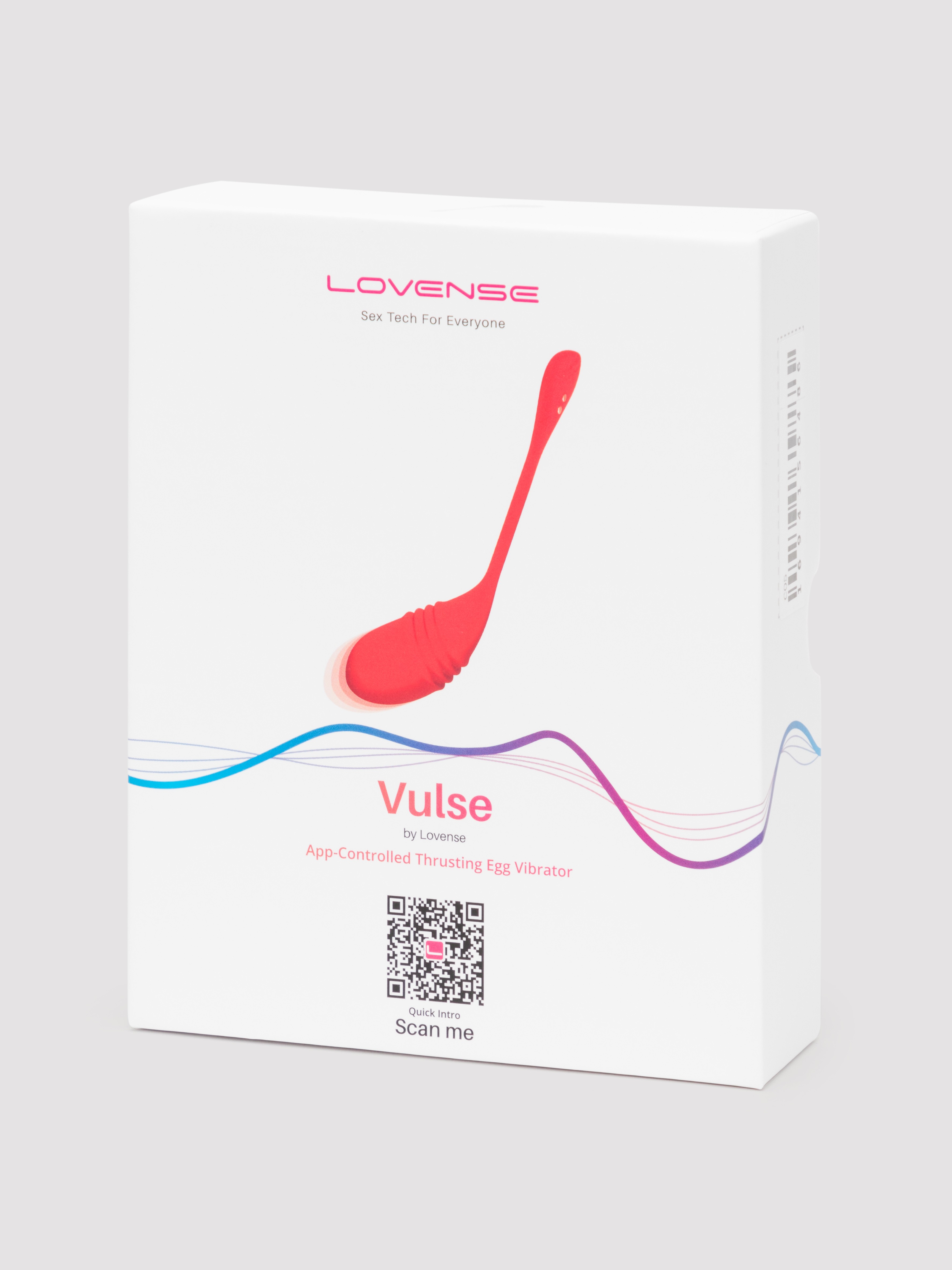 Lovense Vulse App Controlled Thrusting and Vibrating Love Egg, Red, hi-res