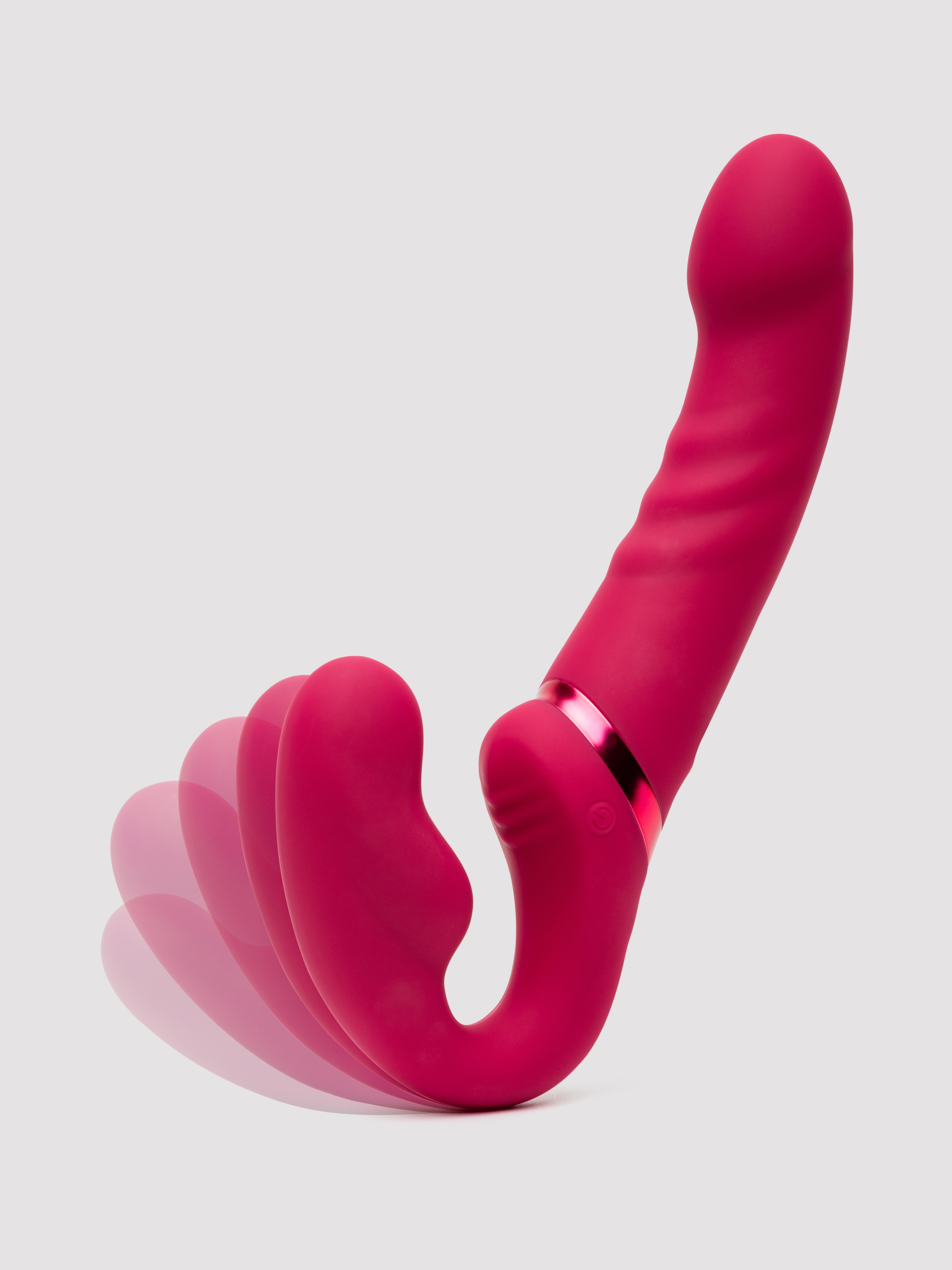 Lovense Lapis App Controlled Vibrating Strapless Strap-On, Pink, hi-res
