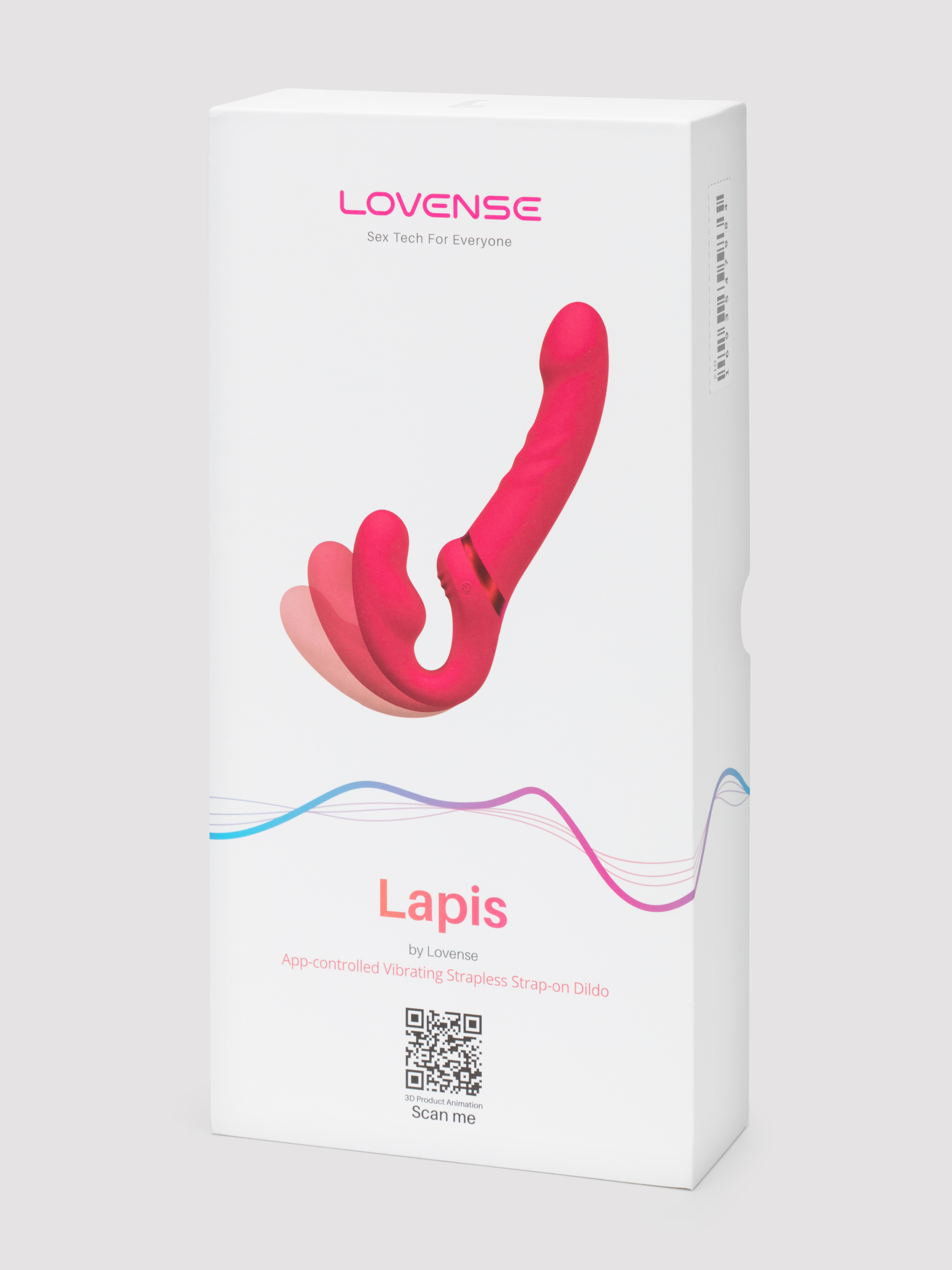 Lovense Lapis App Controlled Vibrating Strapless Strap-On, Pink, hi-res