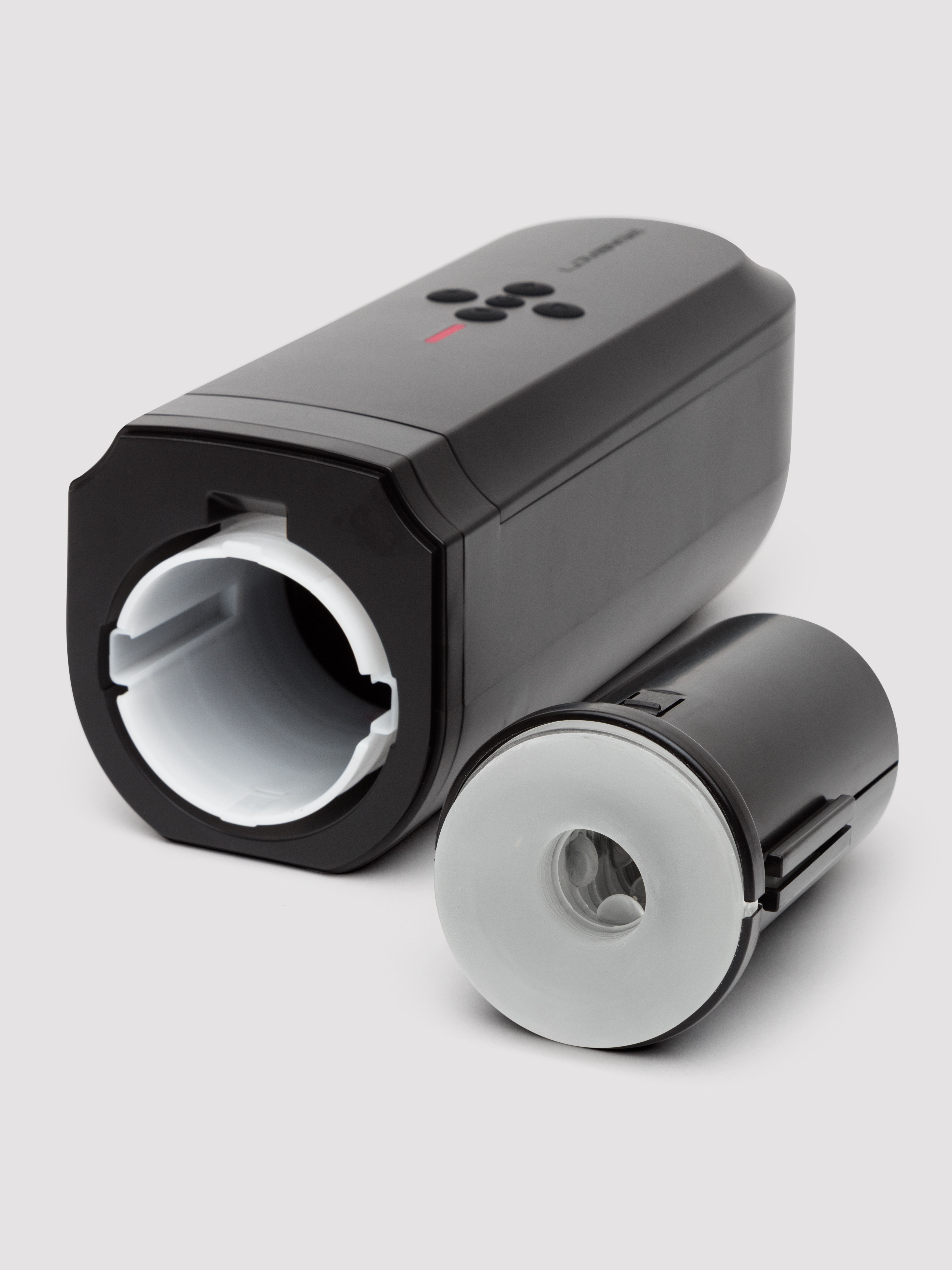 Lovense Solace App Controlled Rechargeable Thrusting Masturbator, Black, hi-res