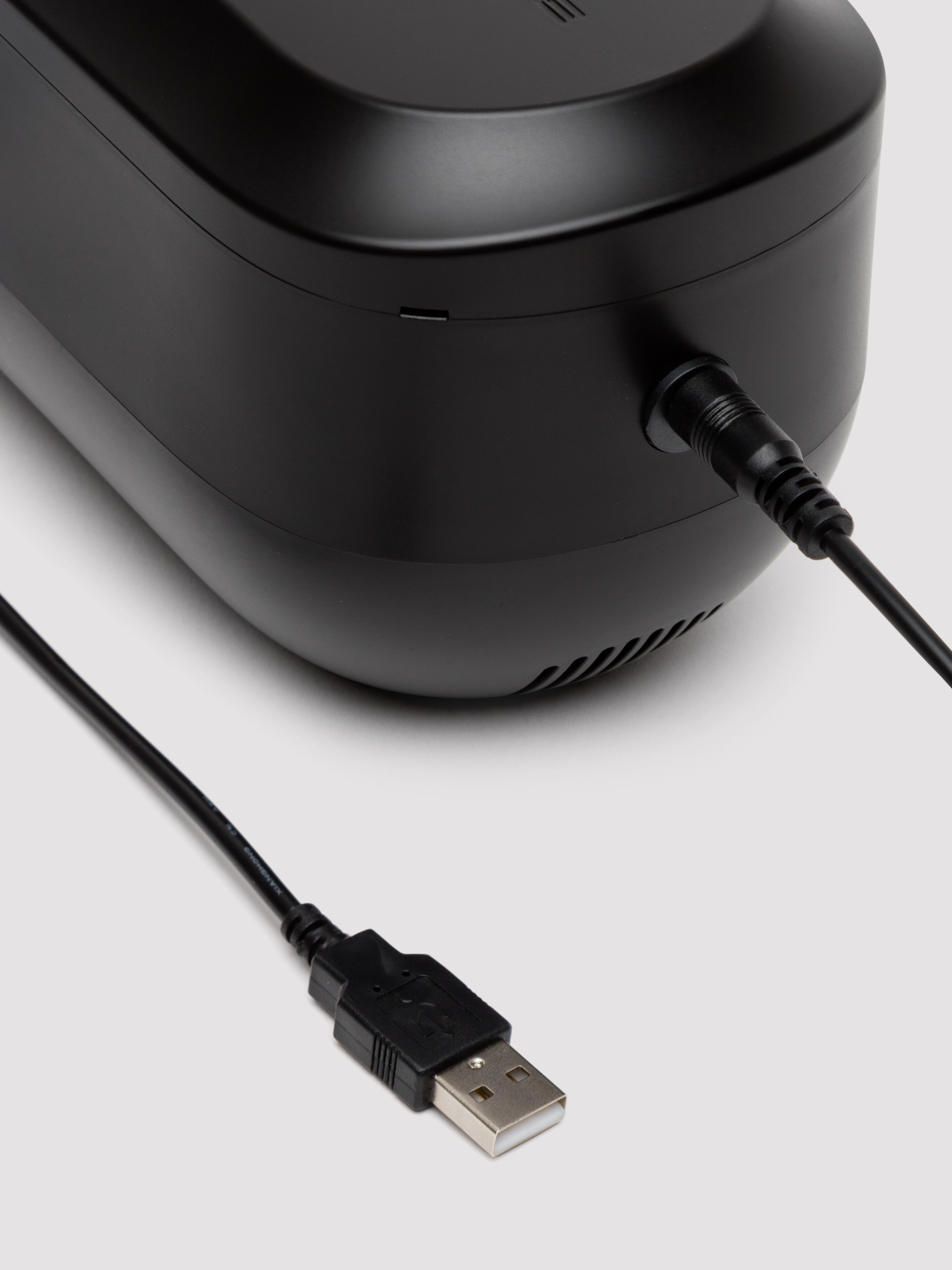 Lovense Solace App Controlled Rechargeable Thrusting Masturbator, Black, hi-res