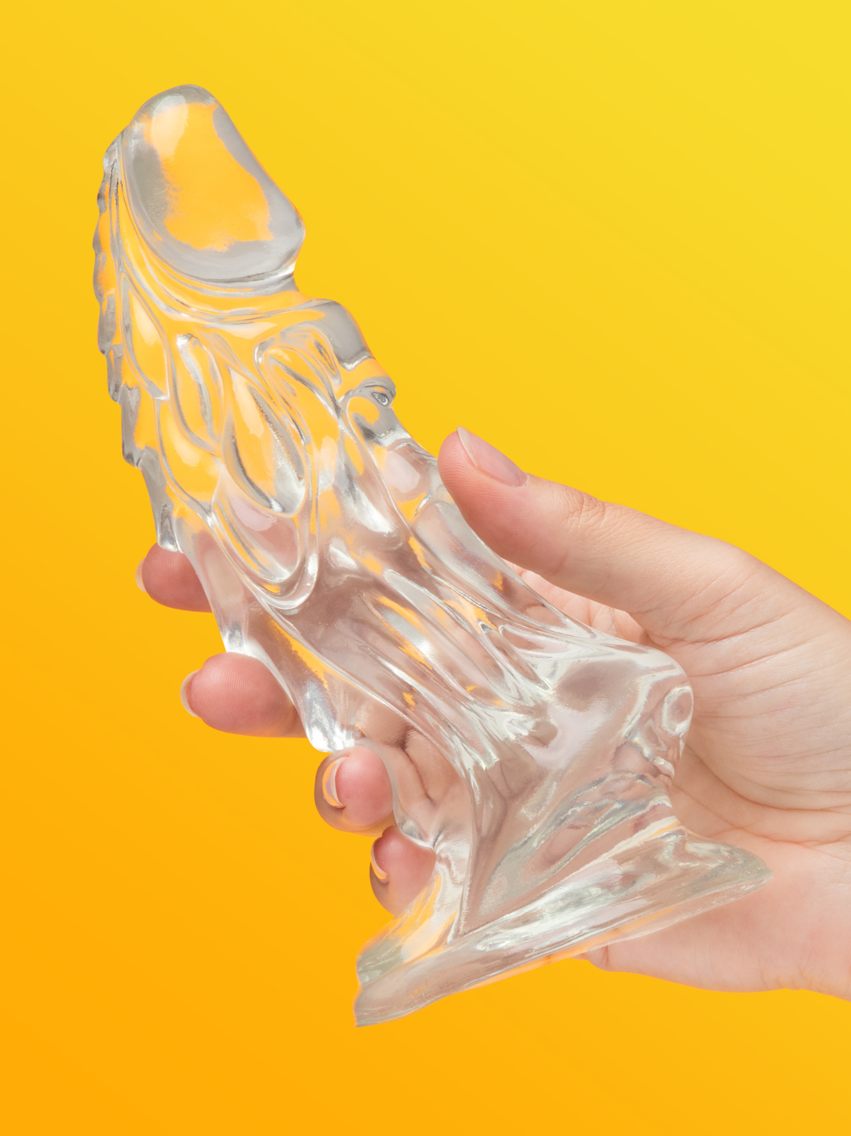 Lovehoney Wild Wonder Clear Dildo, Clear, hi-res