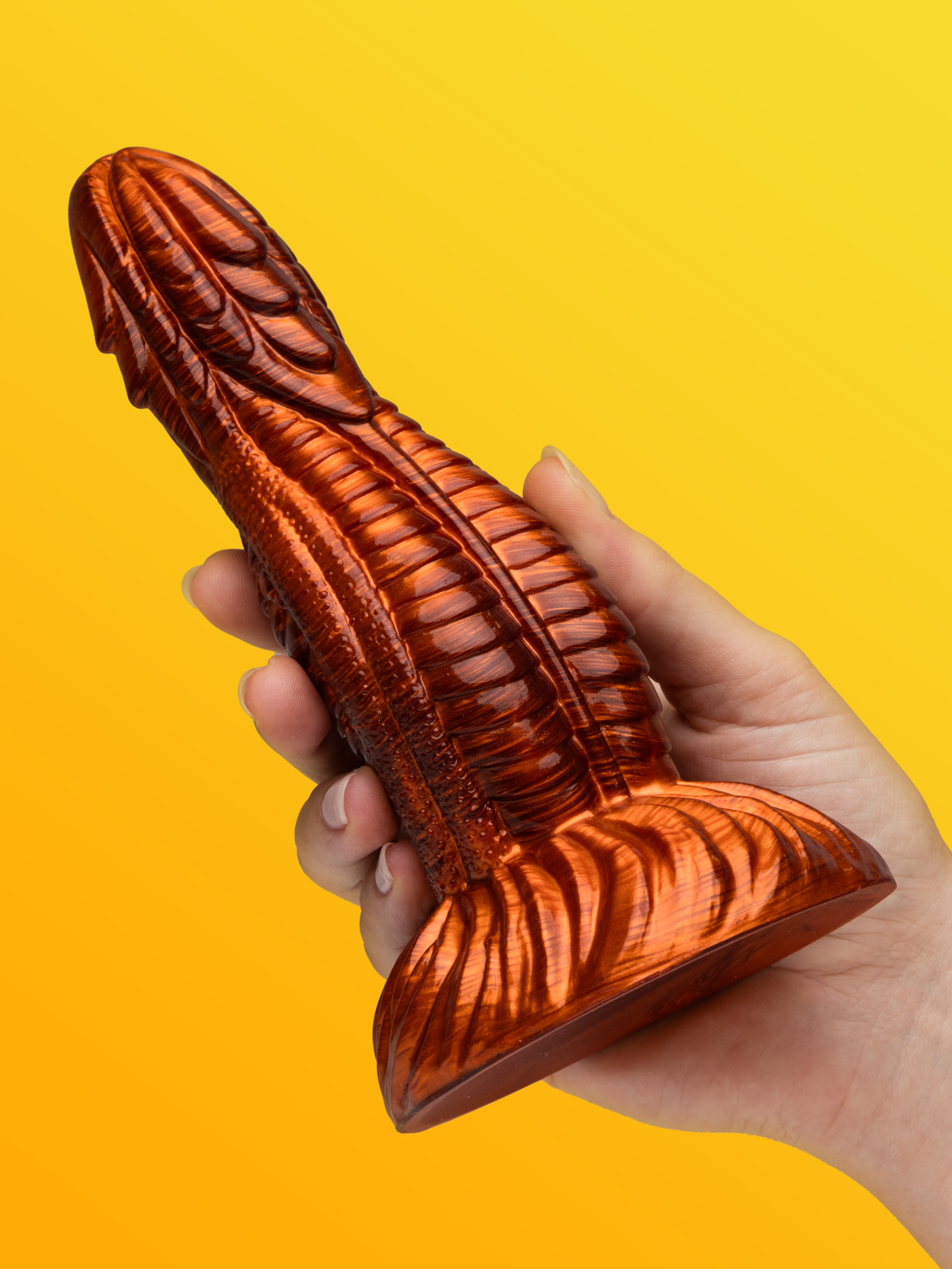 Lovehoney Lust Legend Fantasy Scaly Dragon Dildo, Orange, hi-res