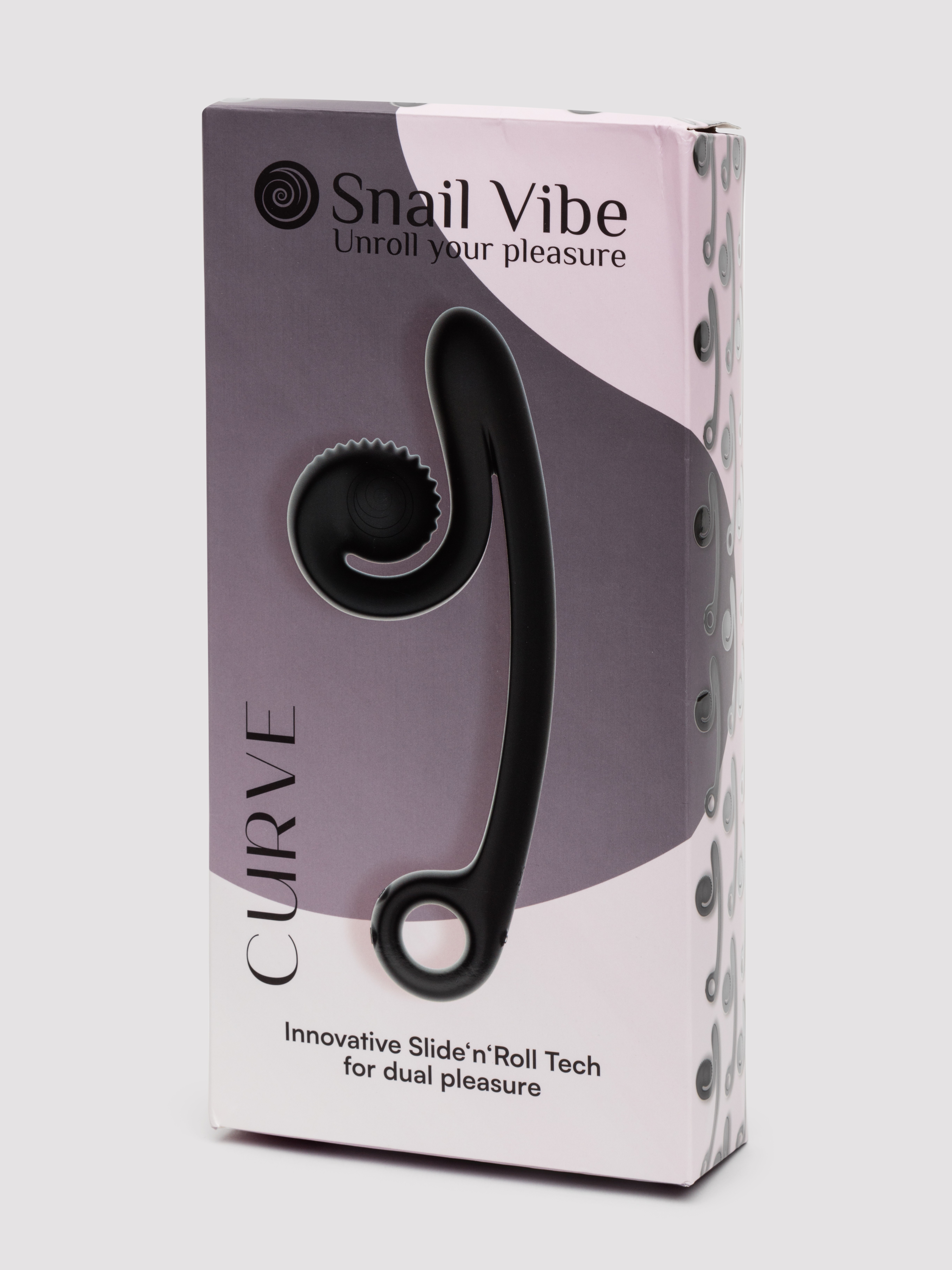 Snail Vibe Curve Rechargeable Extra Powerful Dual Vibrator, Black, hi-res
