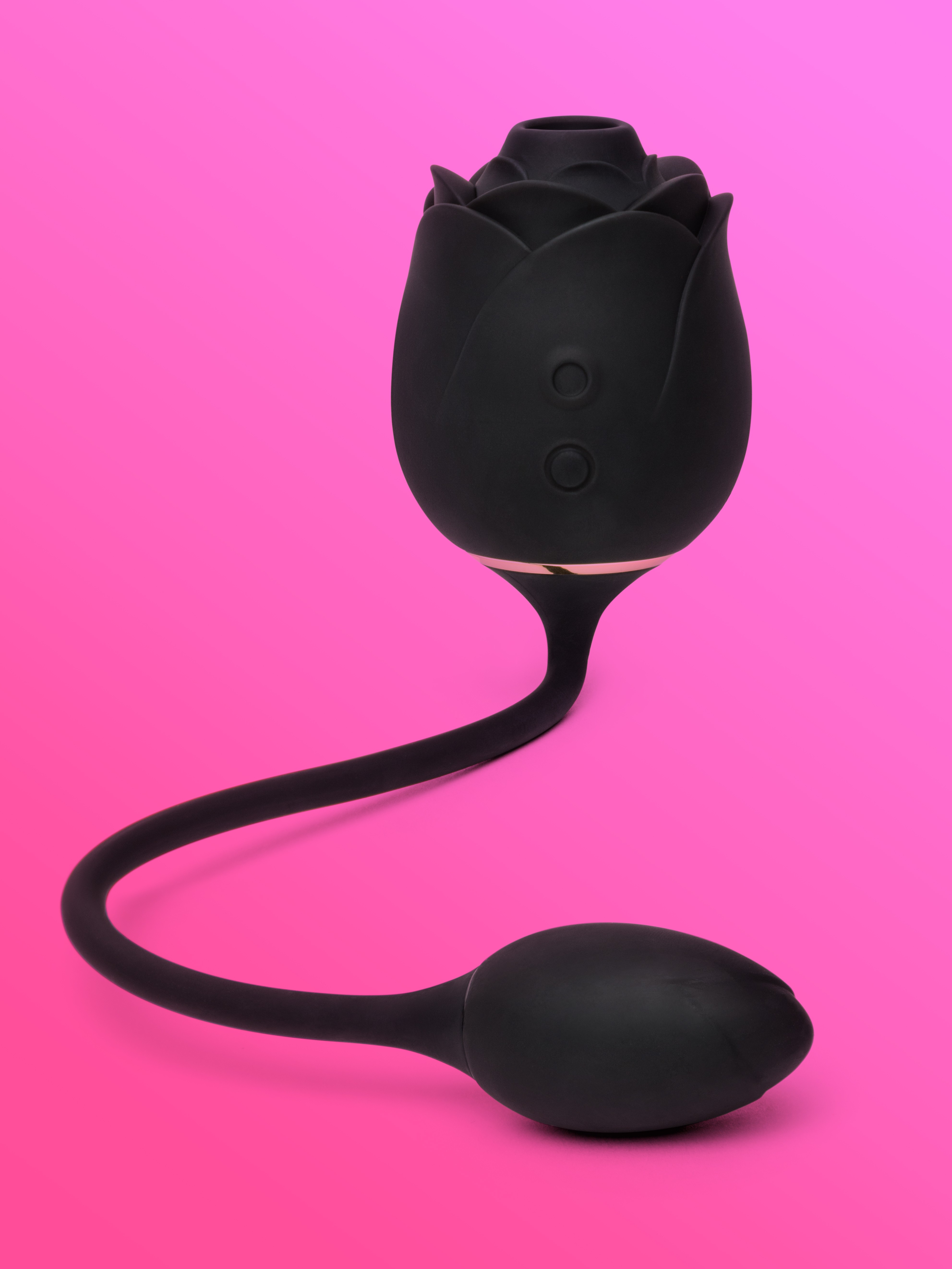 Fifty Shades of Grey Dark Blushing Rose Clitoral Suction Stimulator and Vibrating Egg, Black, hi-res