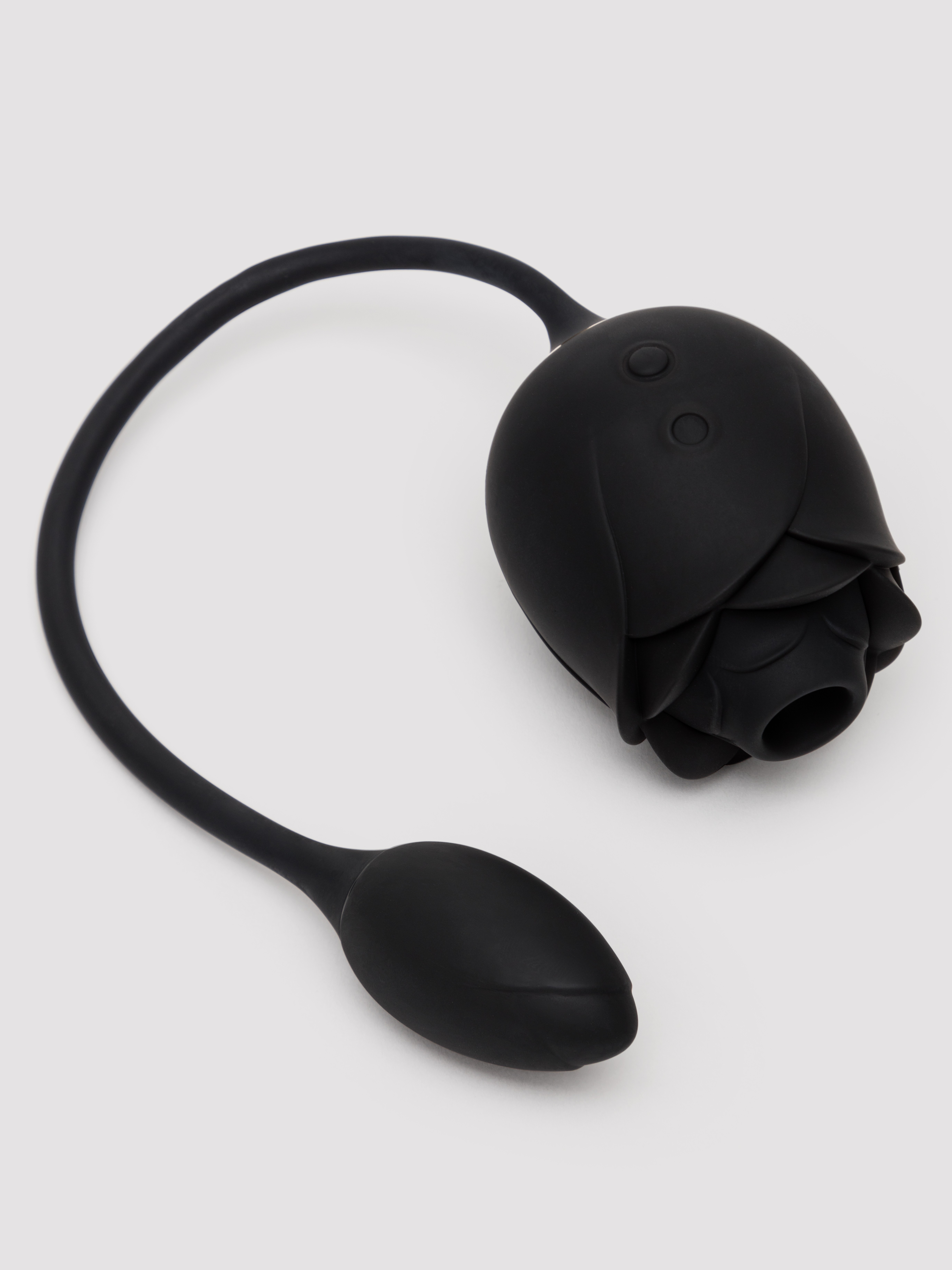 Fifty Shades of Grey Dark Blushing Rose Clitoral Suction Stimulator and Vibrating Egg, Black, hi-res