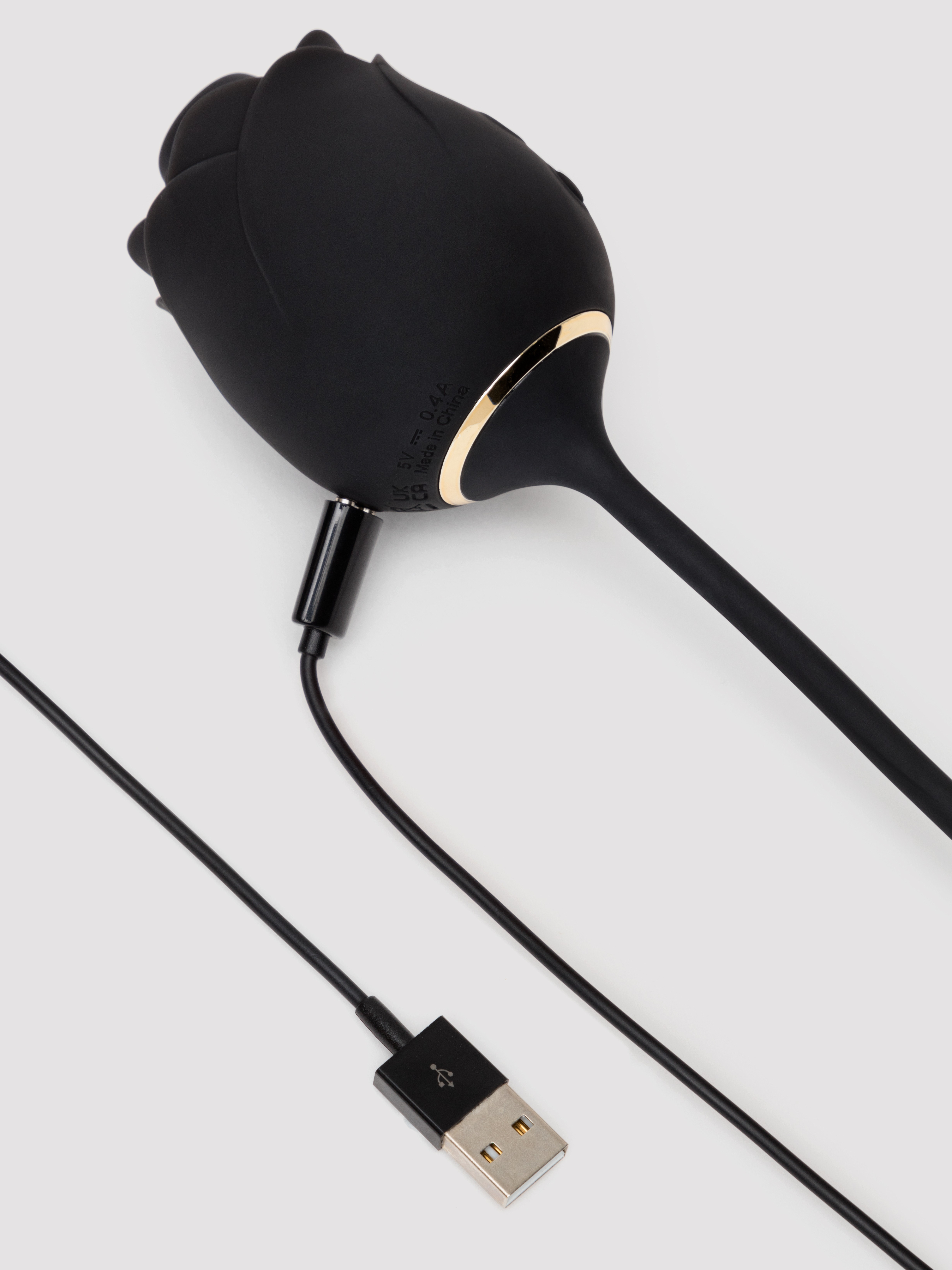 Fifty Shades of Grey Dark Blushing Rose Clitoral Suction Stimulator and Vibrating Egg, Black, hi-res