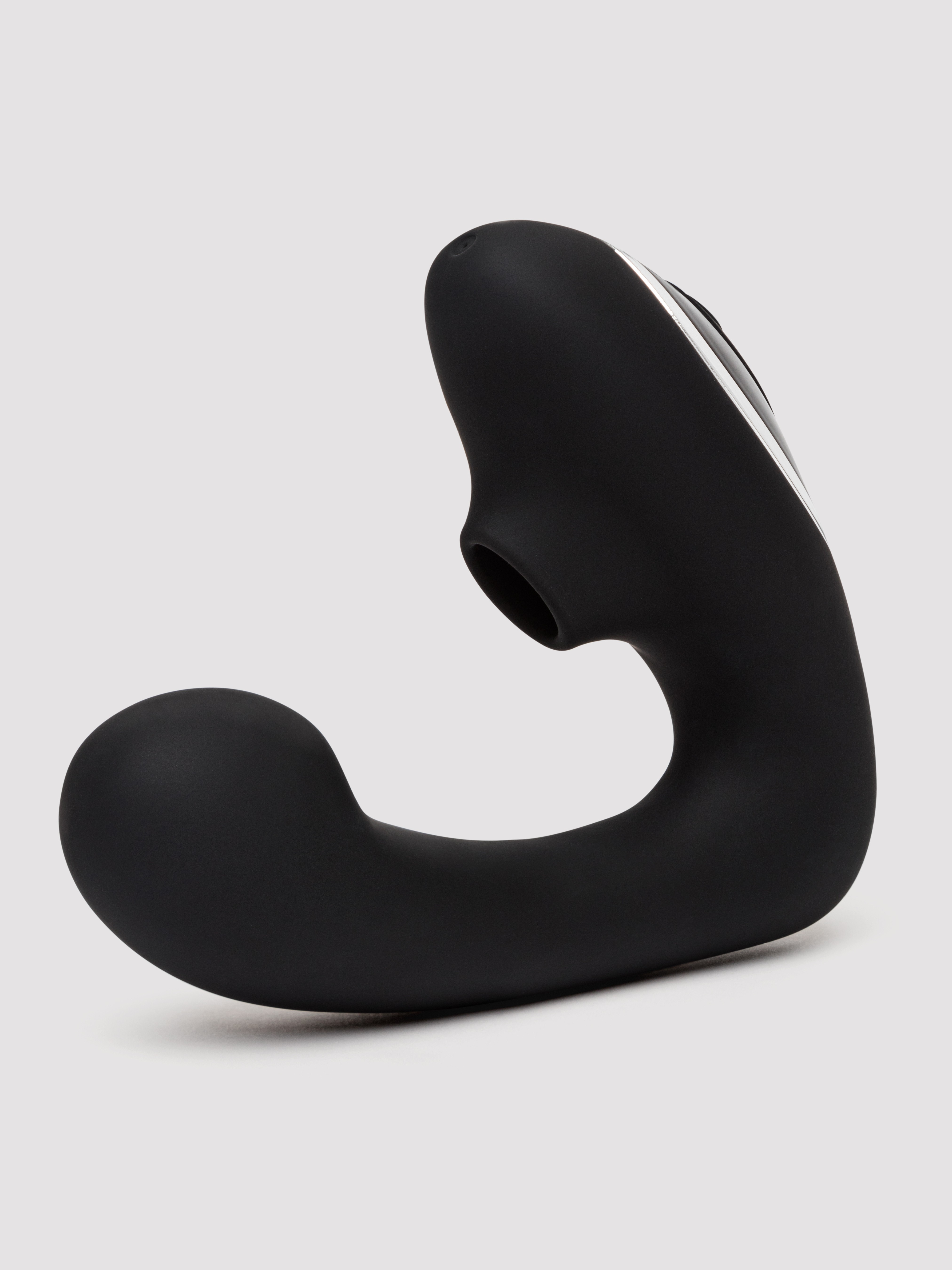 Fifty Shades of Grey Greedy Girl Duet Dual Stimulator with Clitoral Suction, Black, hi-res