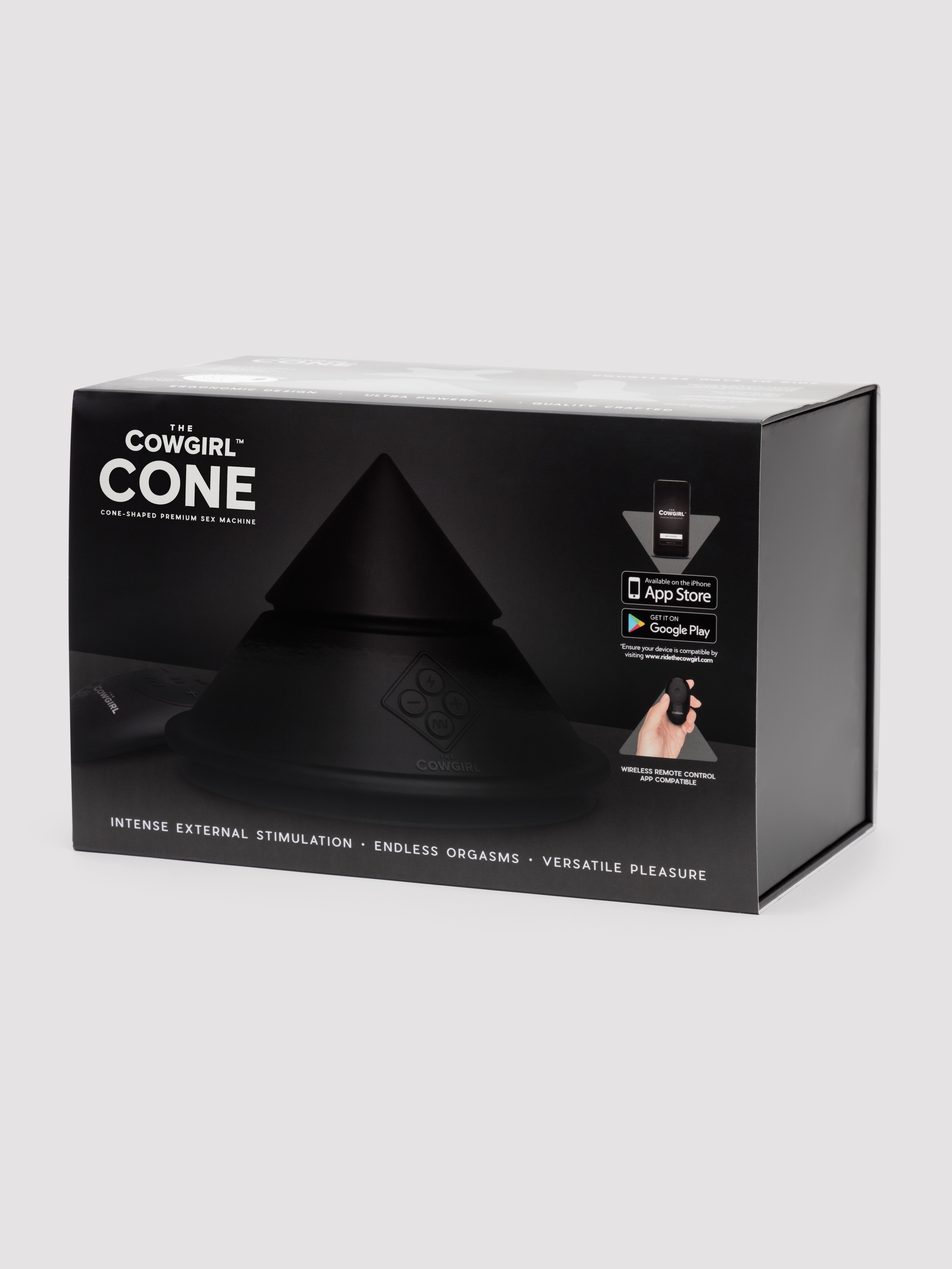 The Cowgirl Cone App Controlled Ride On Sex Machine, Black, hi-res