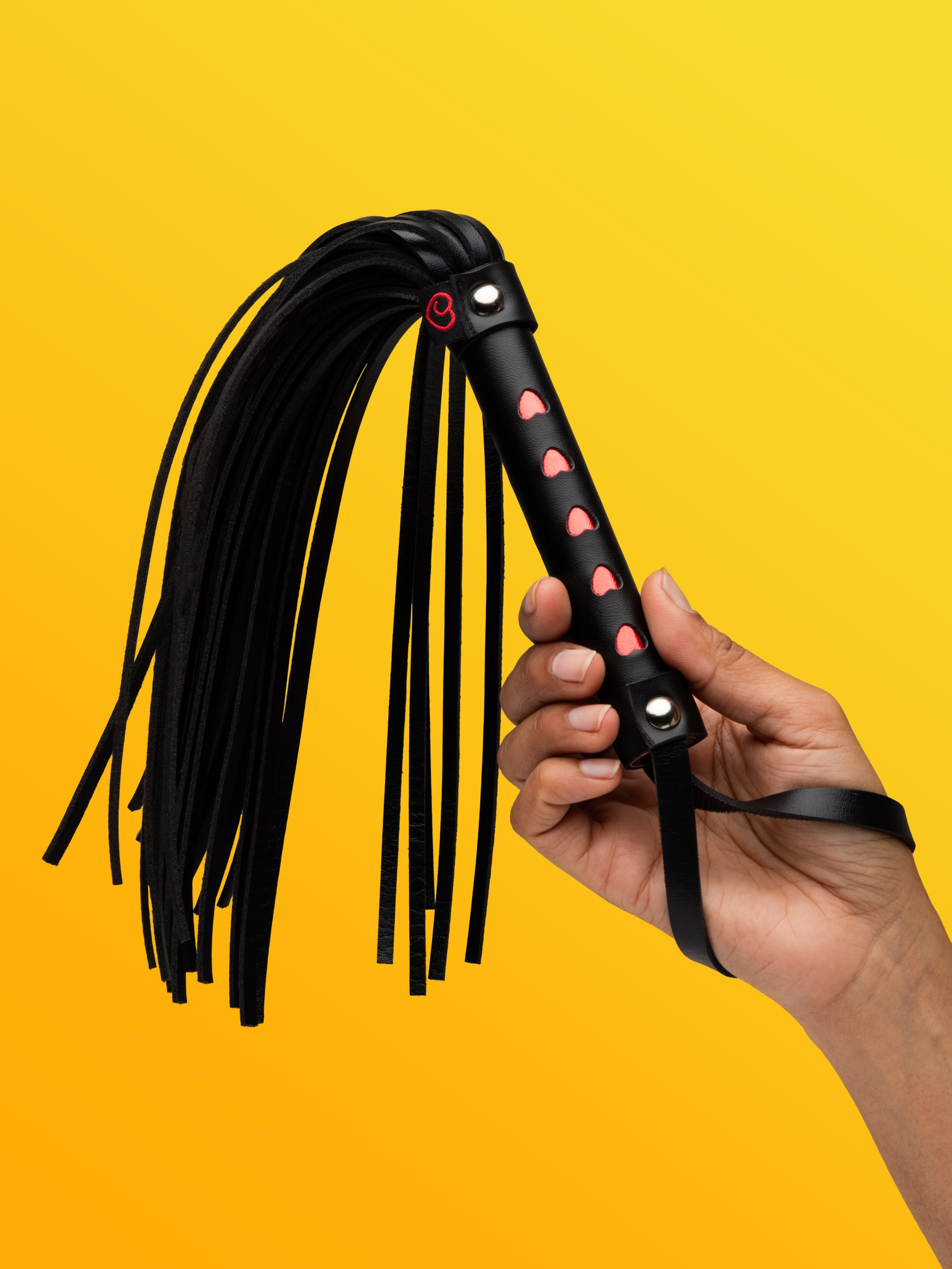 Bondage Boutique Heart Flogger, Black, hi-res