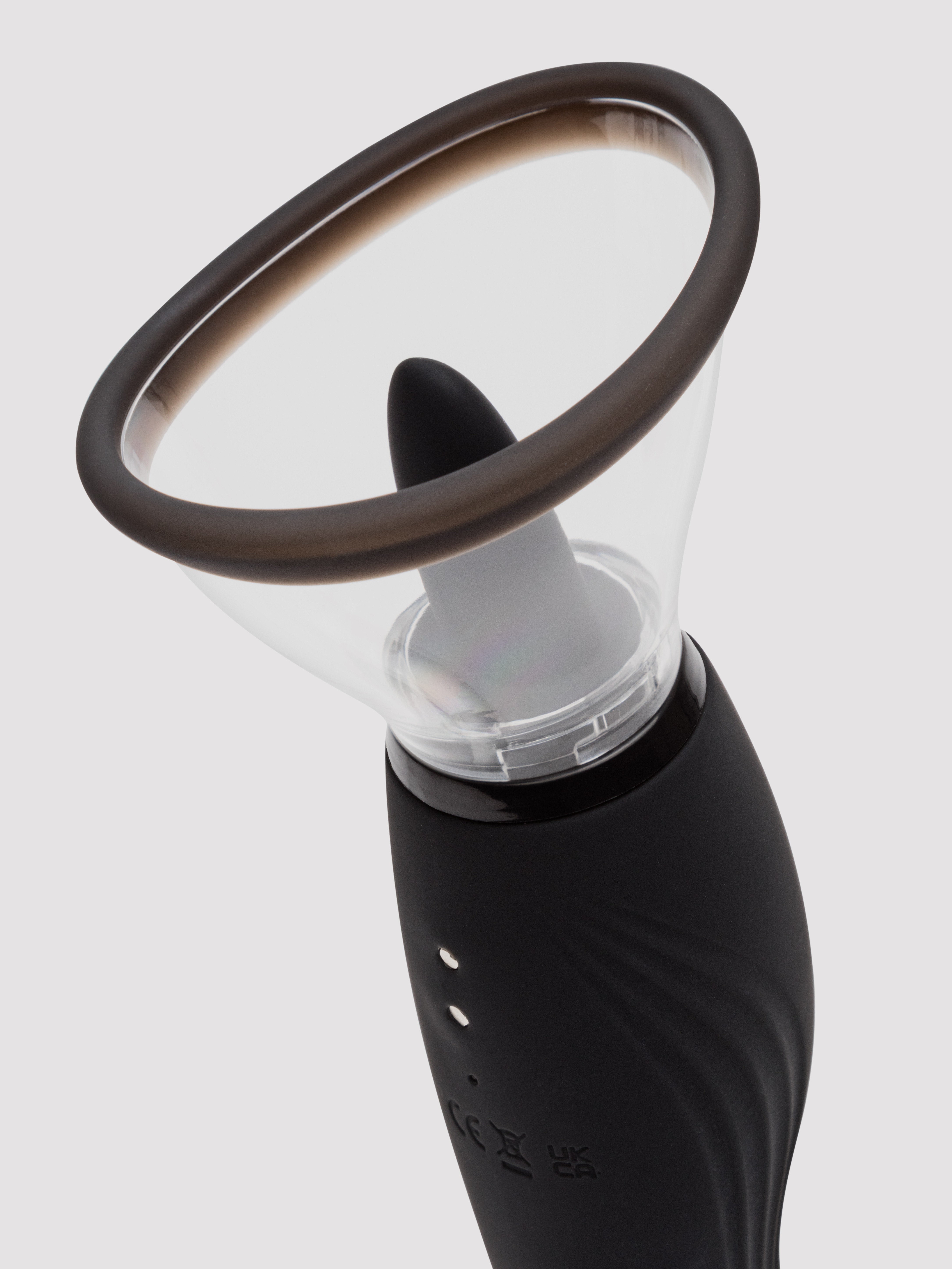 Lovehoney Lick Me Vibrating Pussy Pump and Tongue Vibrator, Black, hi-res