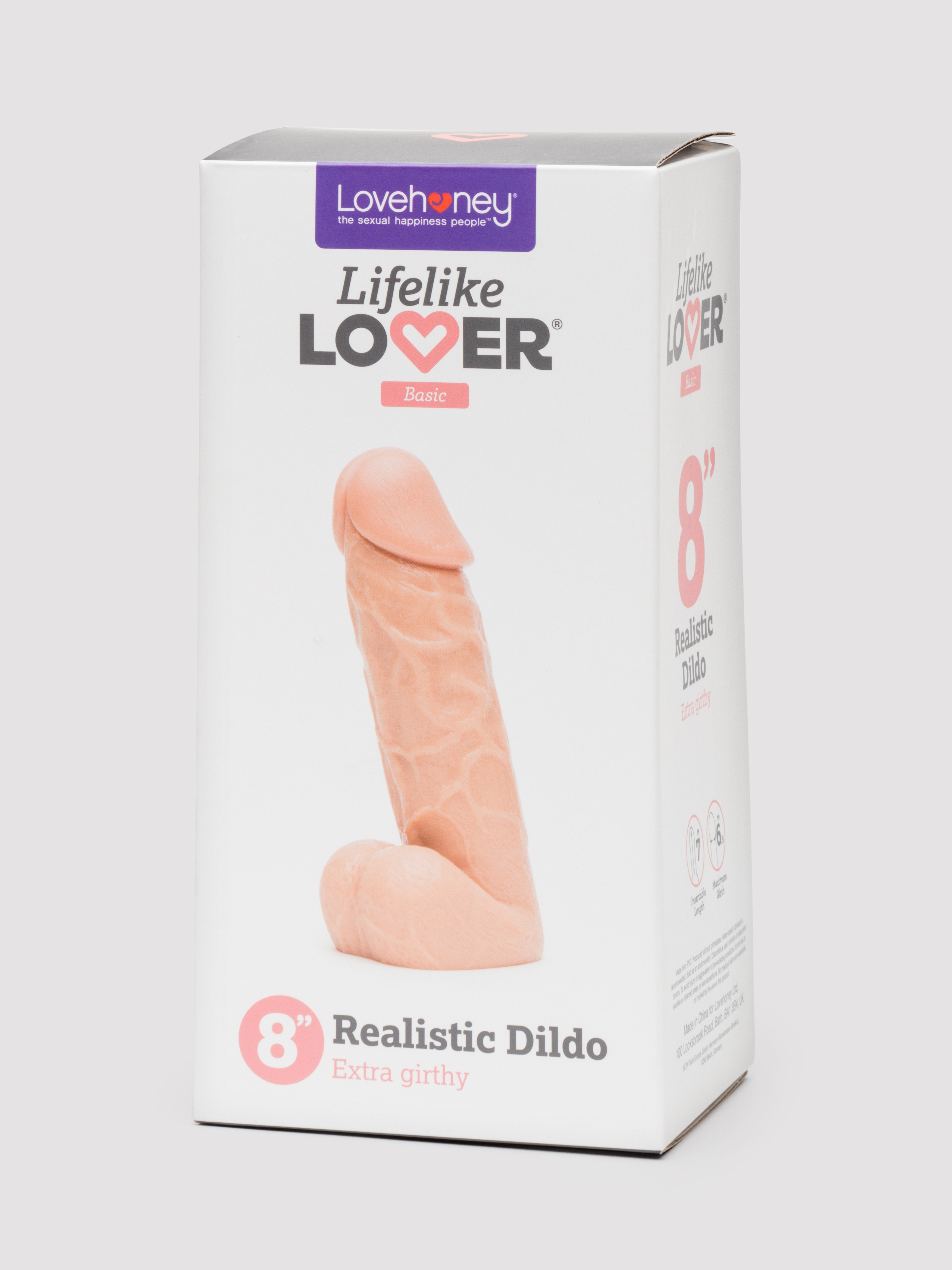 Lifelike Lover Classic Realistic Extra Girthy Dildo 8 Inch, Flesh Pink, hi-res