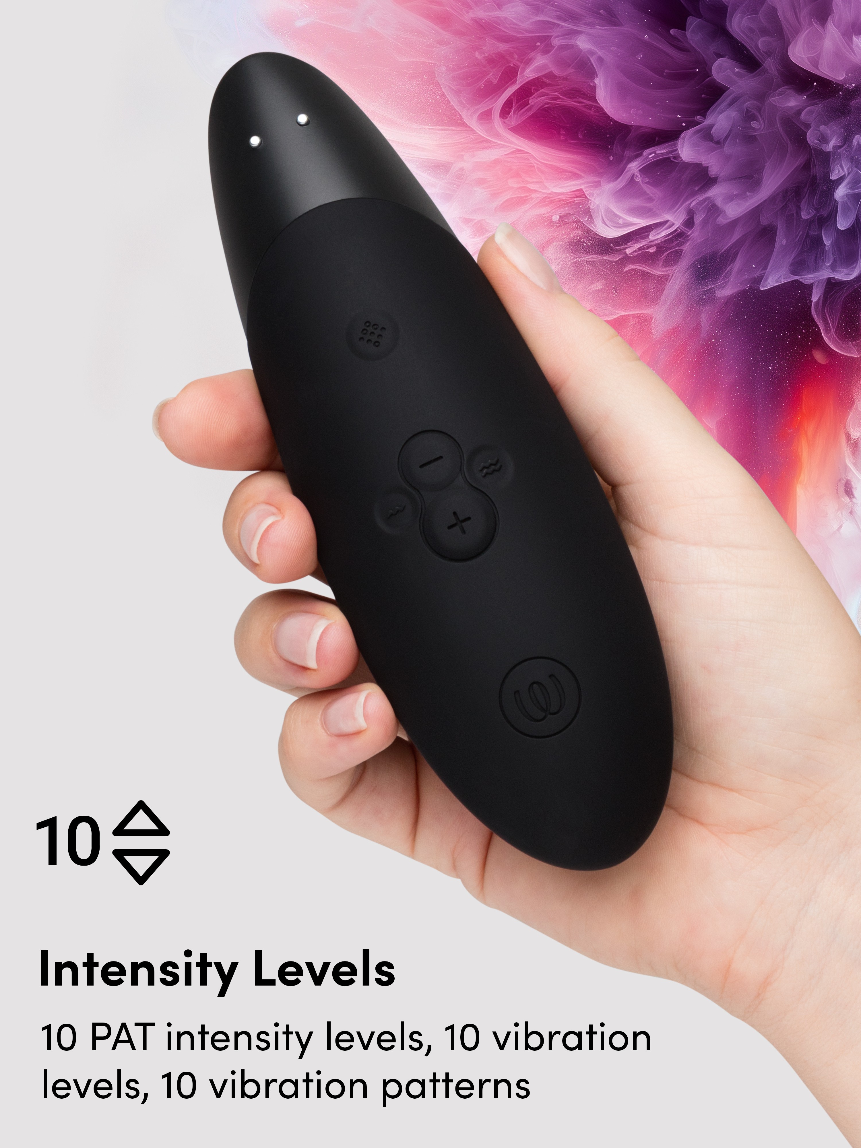 Womanizer Enhance Black Pleasure Air Clitoral Vibrator, Black, hi-res