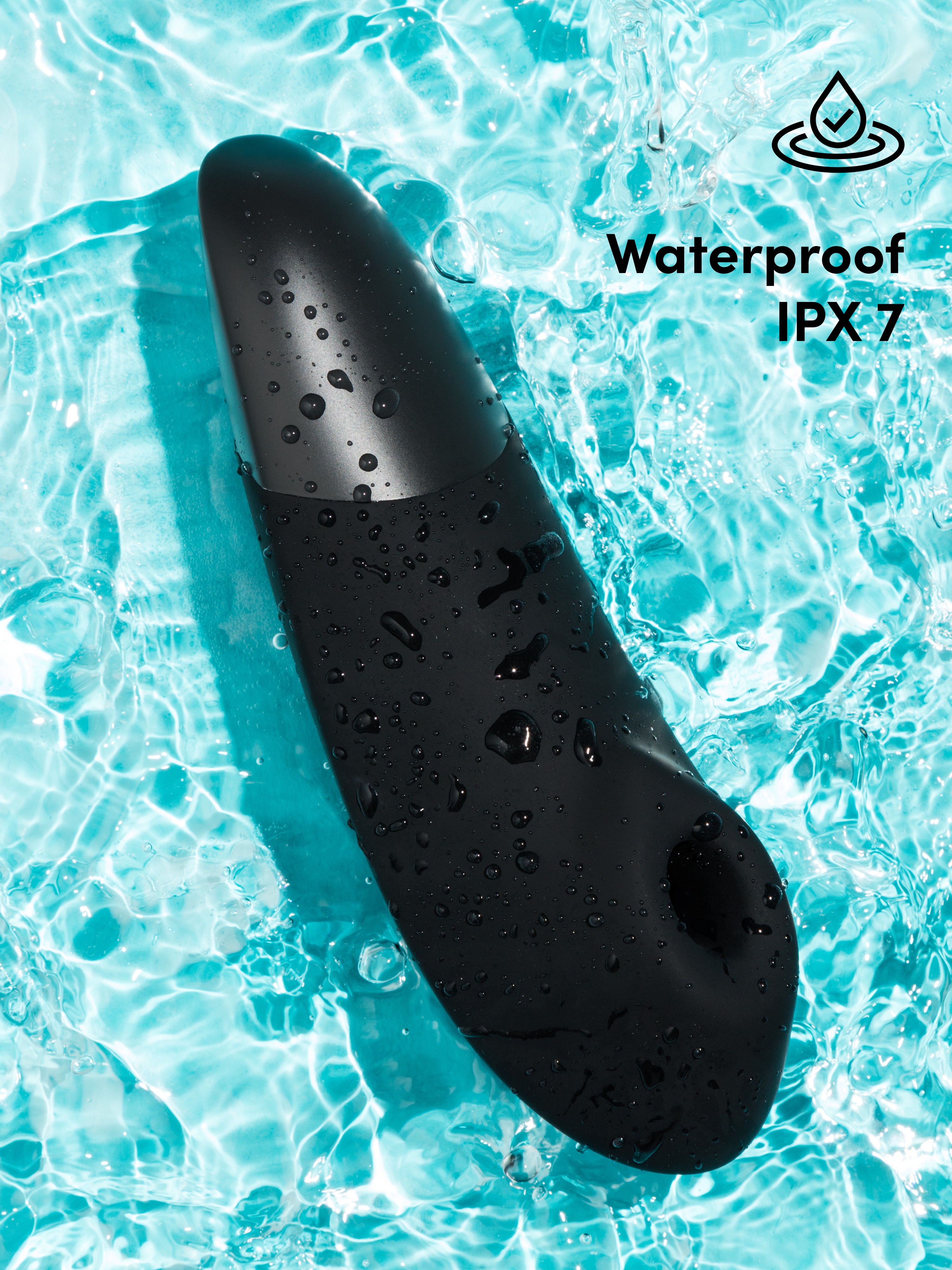 Womanizer Enhance Black Pleasure Air Clitoral Vibrator, Black, hi-res