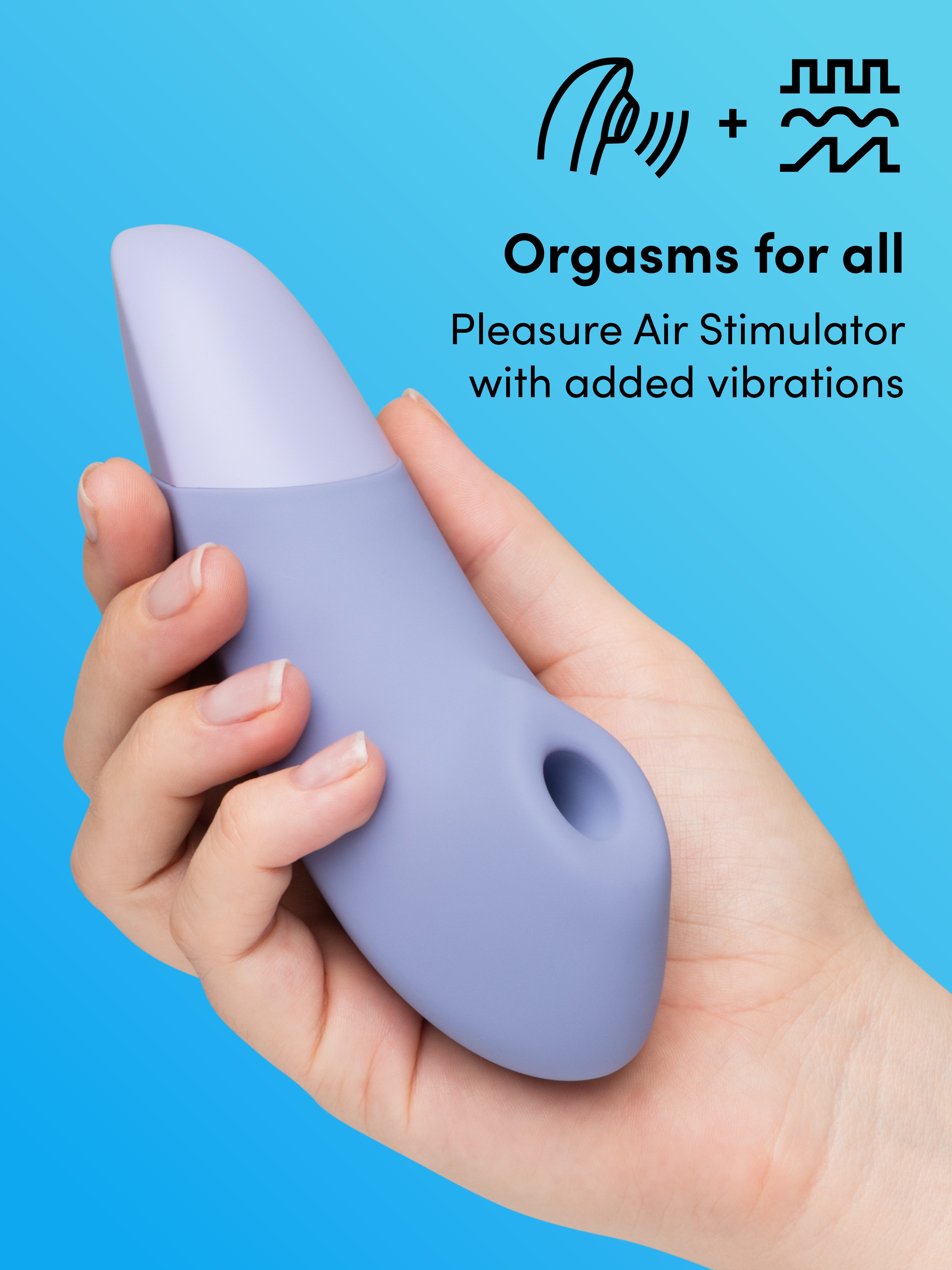 Womanizer Enhance Lilac Pleasure Air Clitoral Vibrator, Purple, hi-res