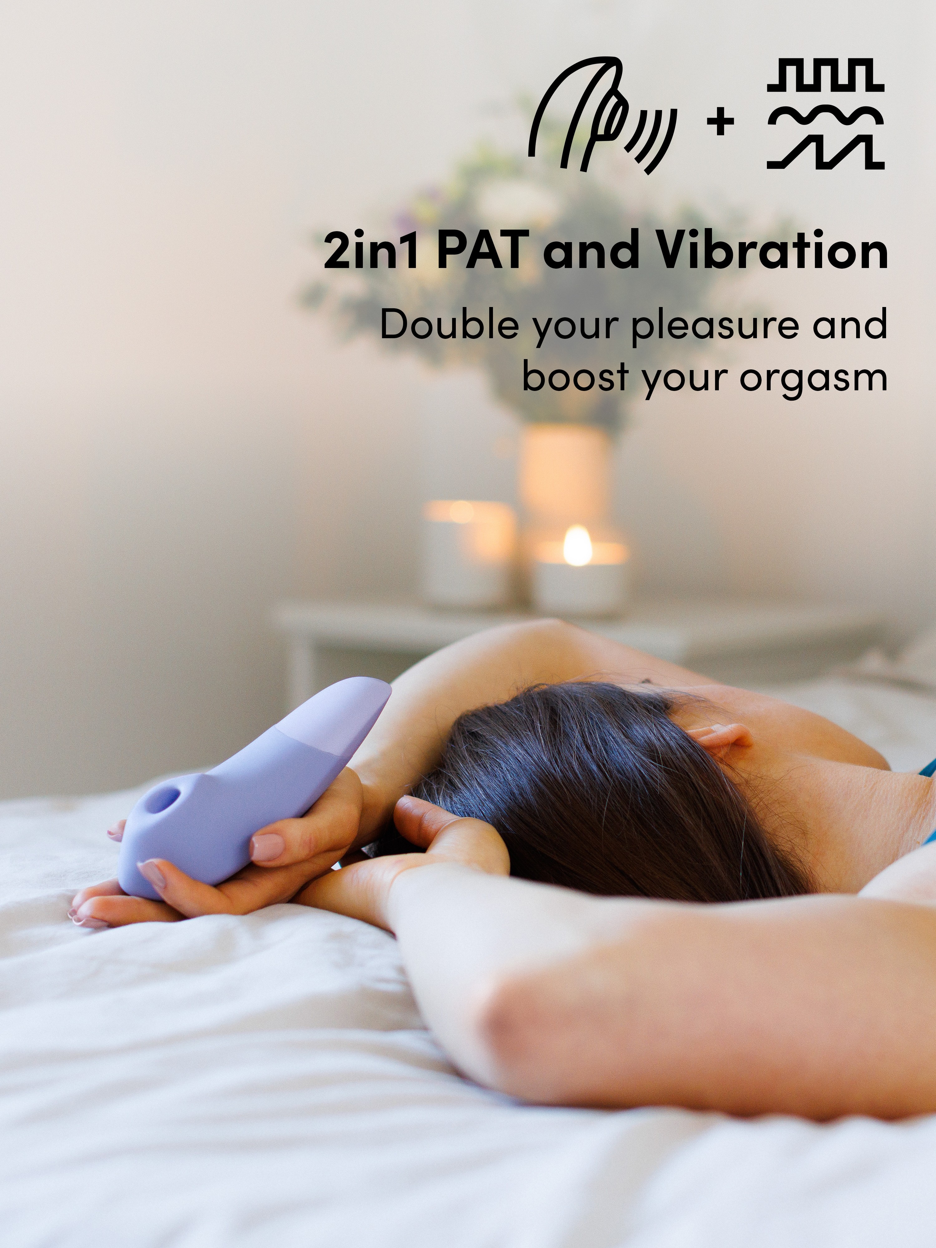 Womanizer Enhance Lilac Pleasure Air Clitoral Vibrator, Purple, hi-res