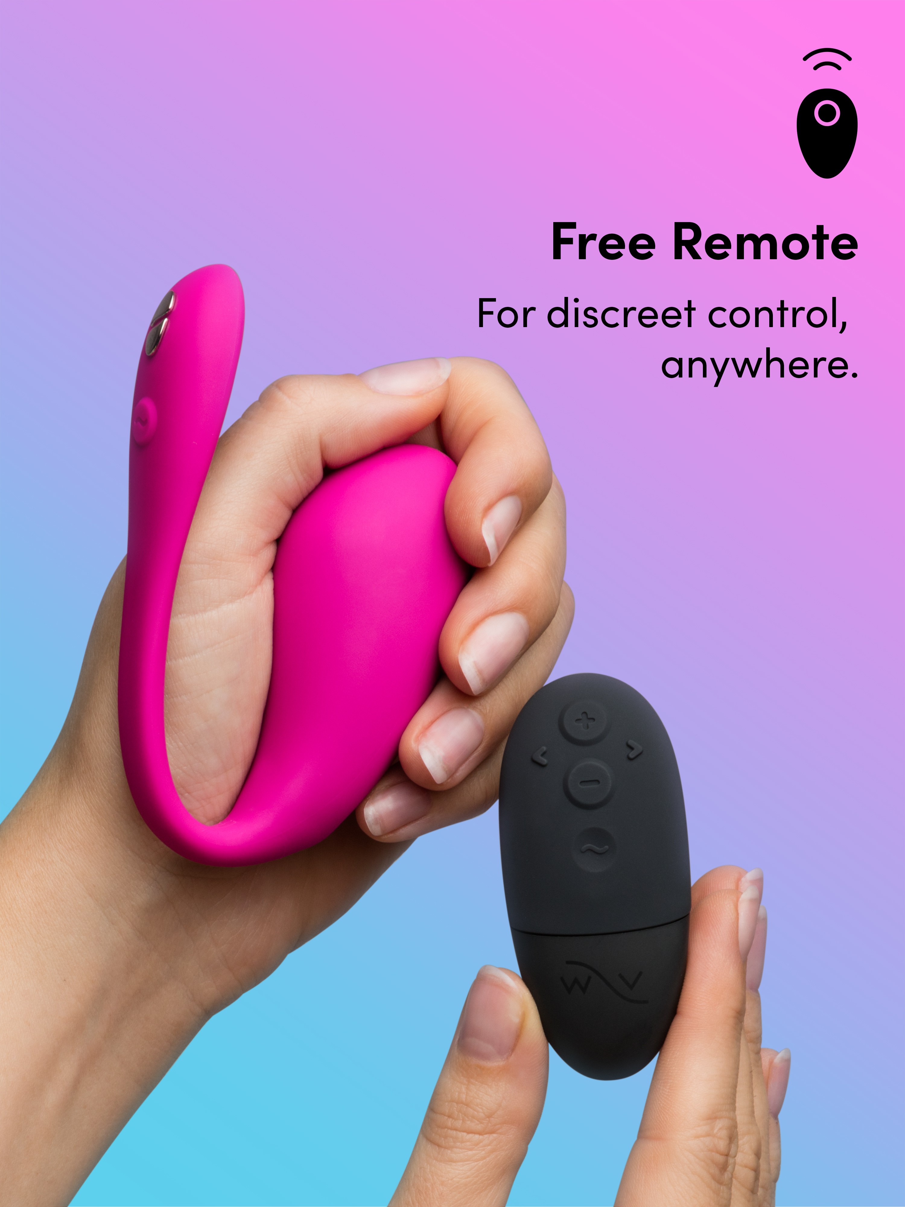 We-Vibe Jive 2 App Controlled Rechargeable Love Egg Vibrator, Pink, hi-res