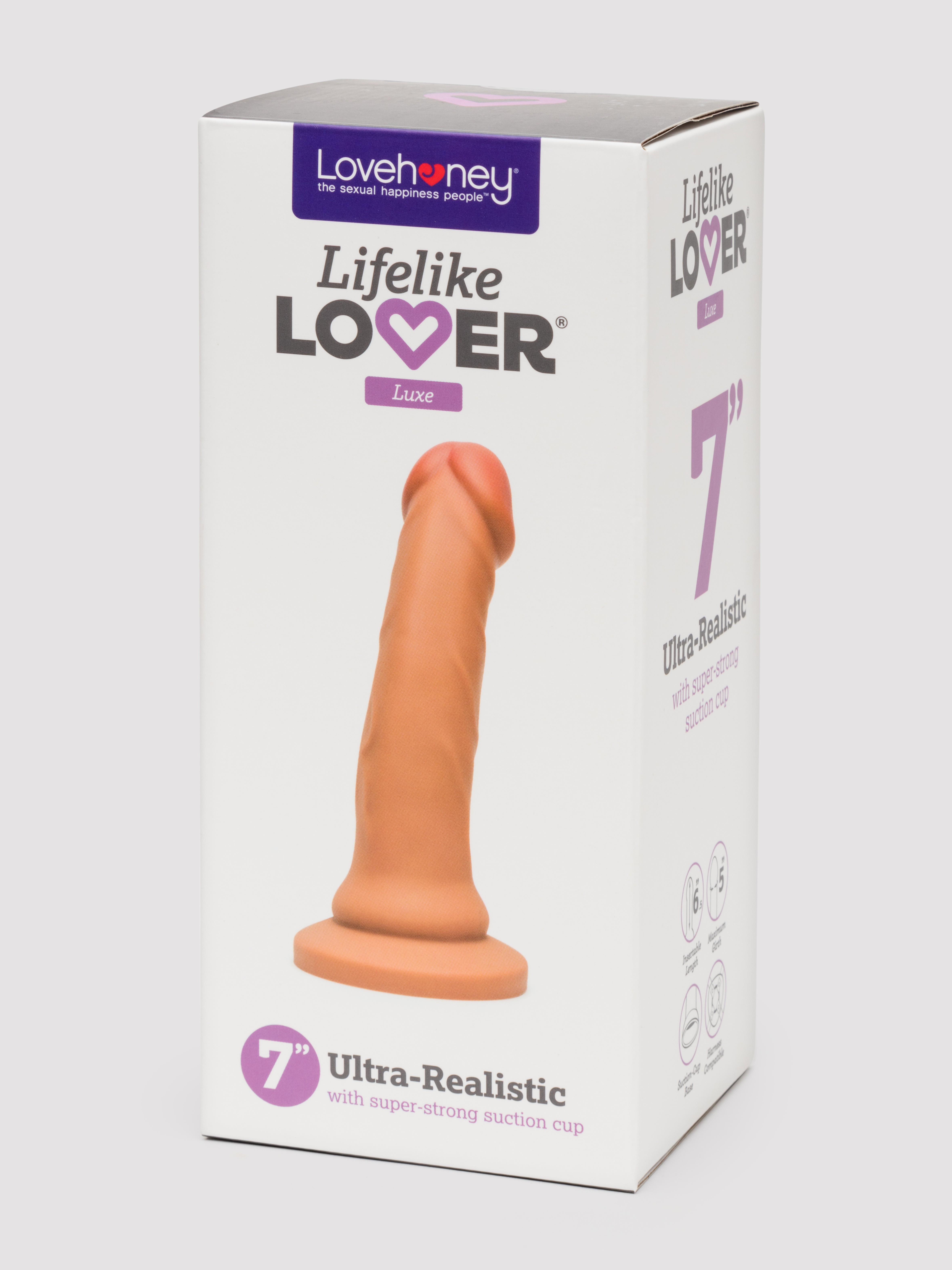 Lifelike Lover Luxe Realistic Silicone Dildo 7 Inch - Flesh Tan, Flesh Tan, hi-res