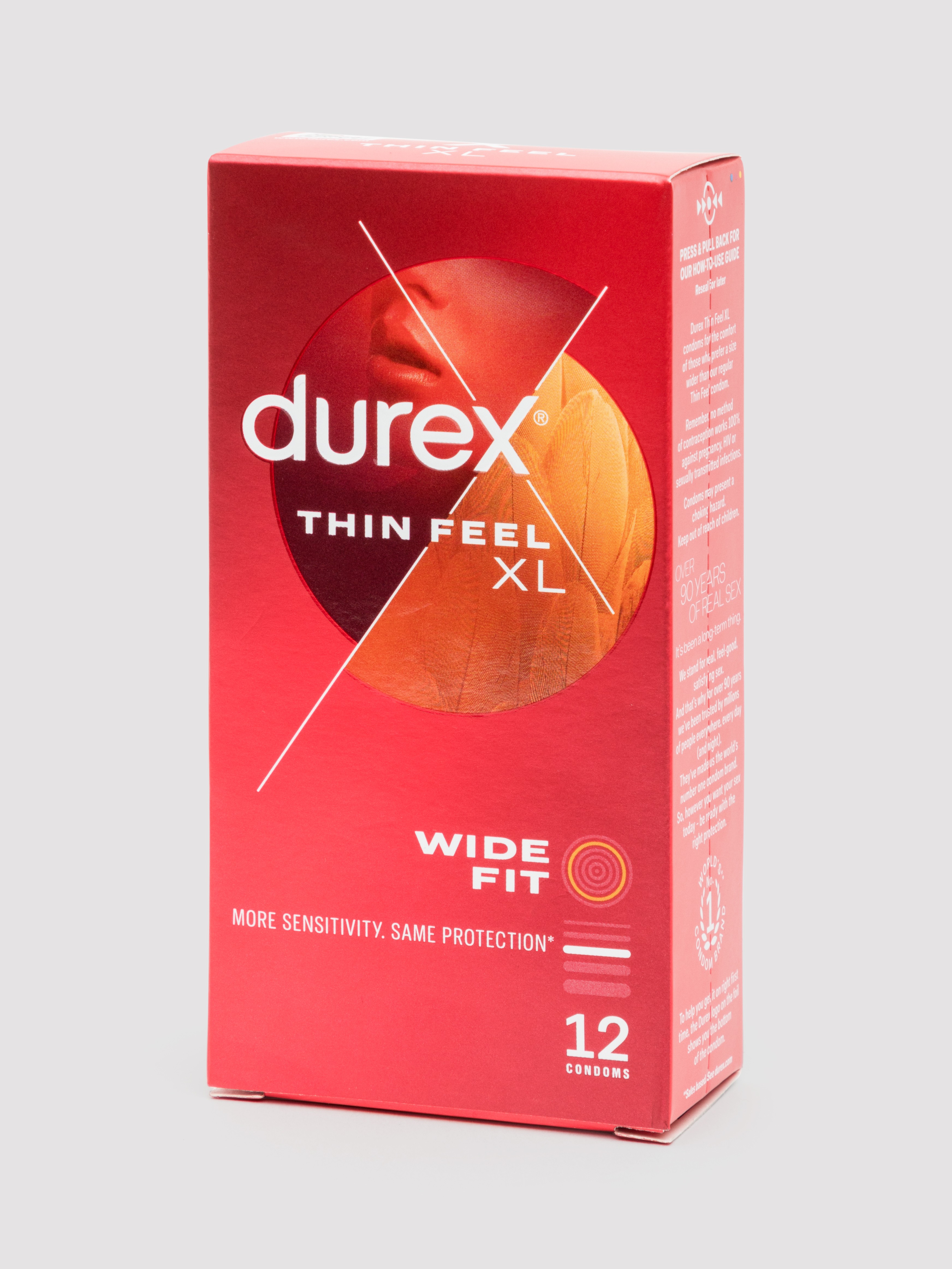 Durex Thin Feel Wide Fit XL Condoms (12 Pack), , hi-res