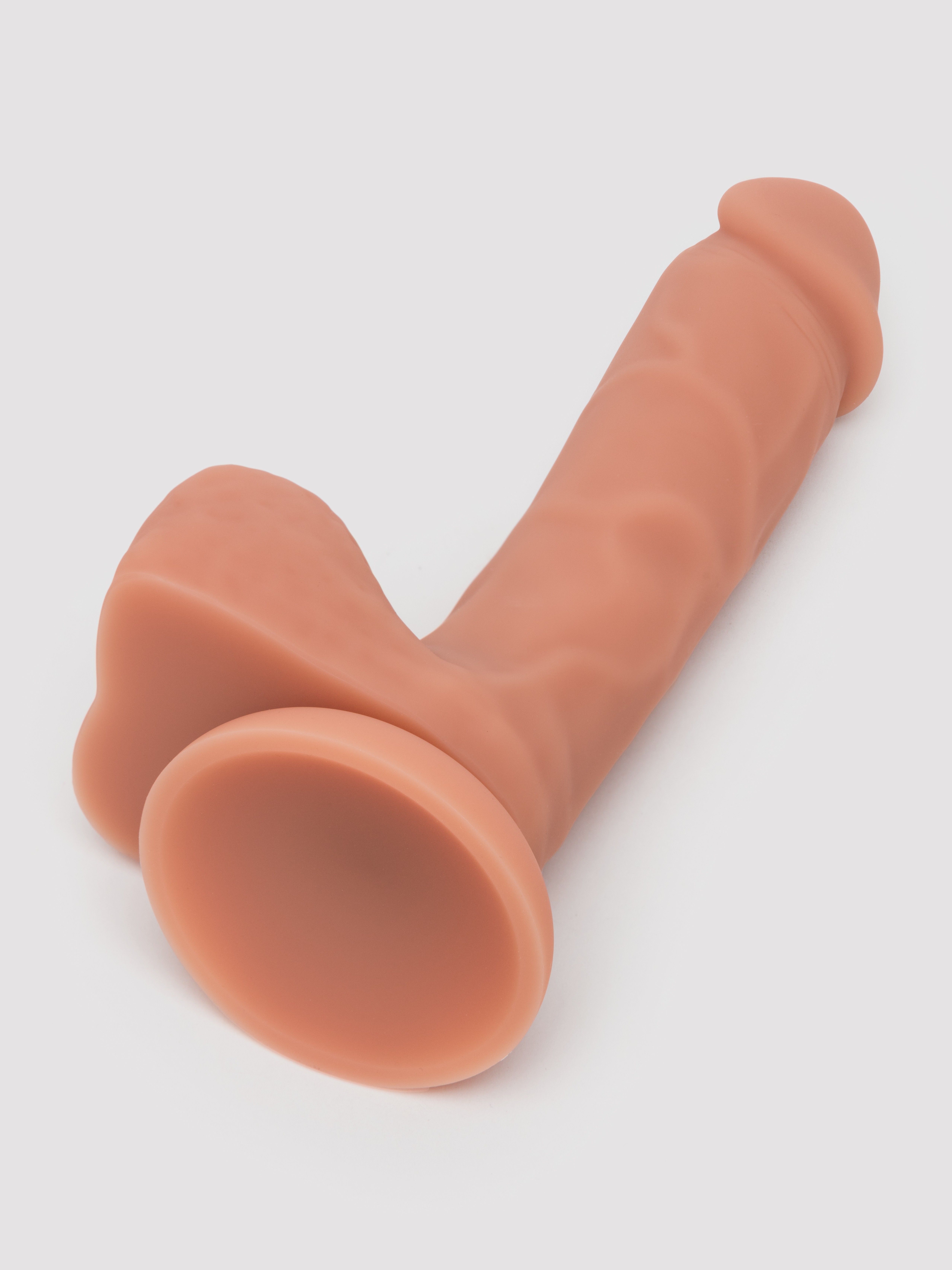 Lifelike Lover Classic Dual-Density Silicone Dildo with Balls 8 Inch - Flesh Tan, Flesh Tan, hi-res