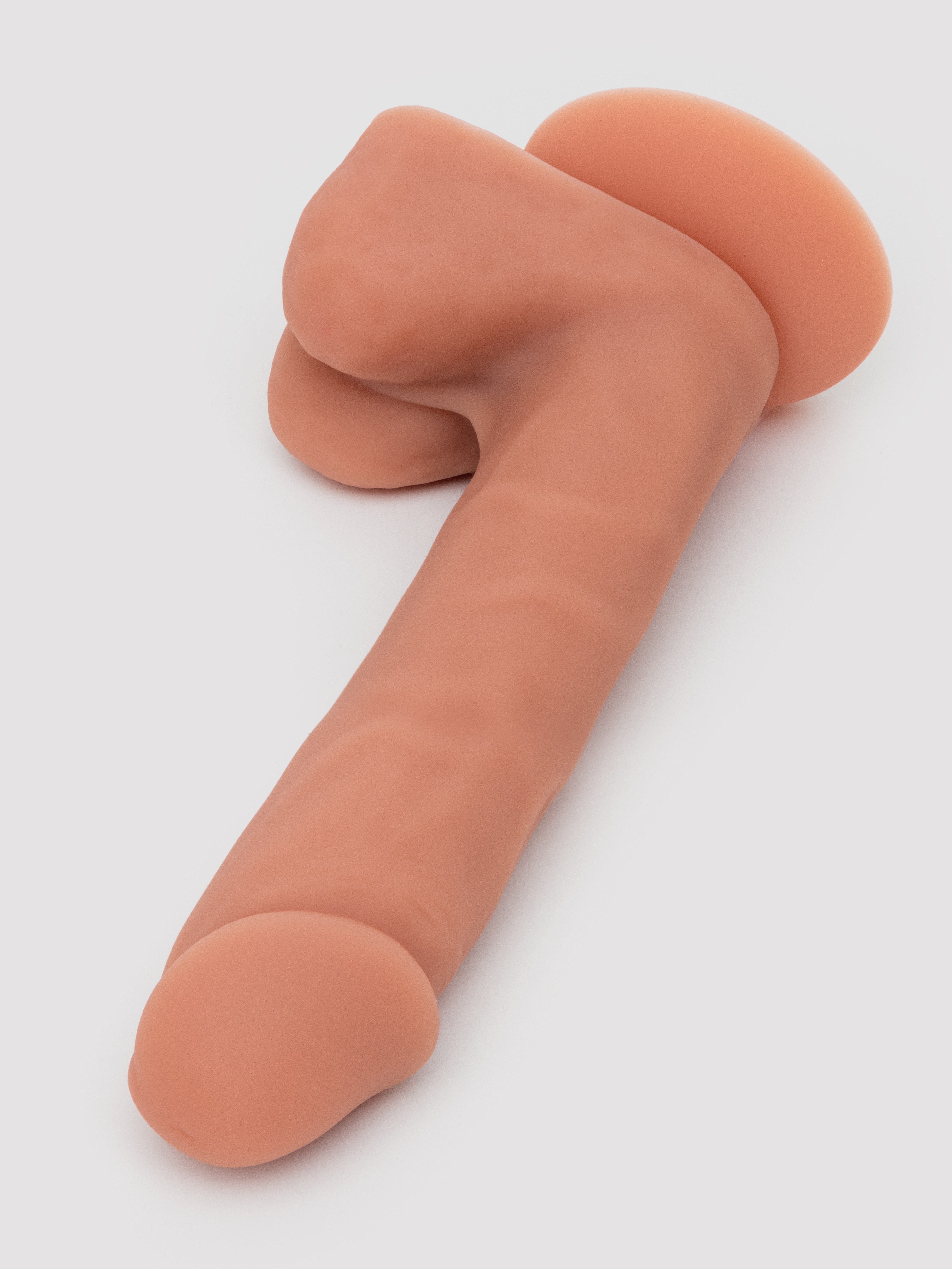 Lifelike Lover Classic Dual-Density Silicone Dildo with Balls 8 Inch - Flesh Tan, Flesh Tan, hi-res