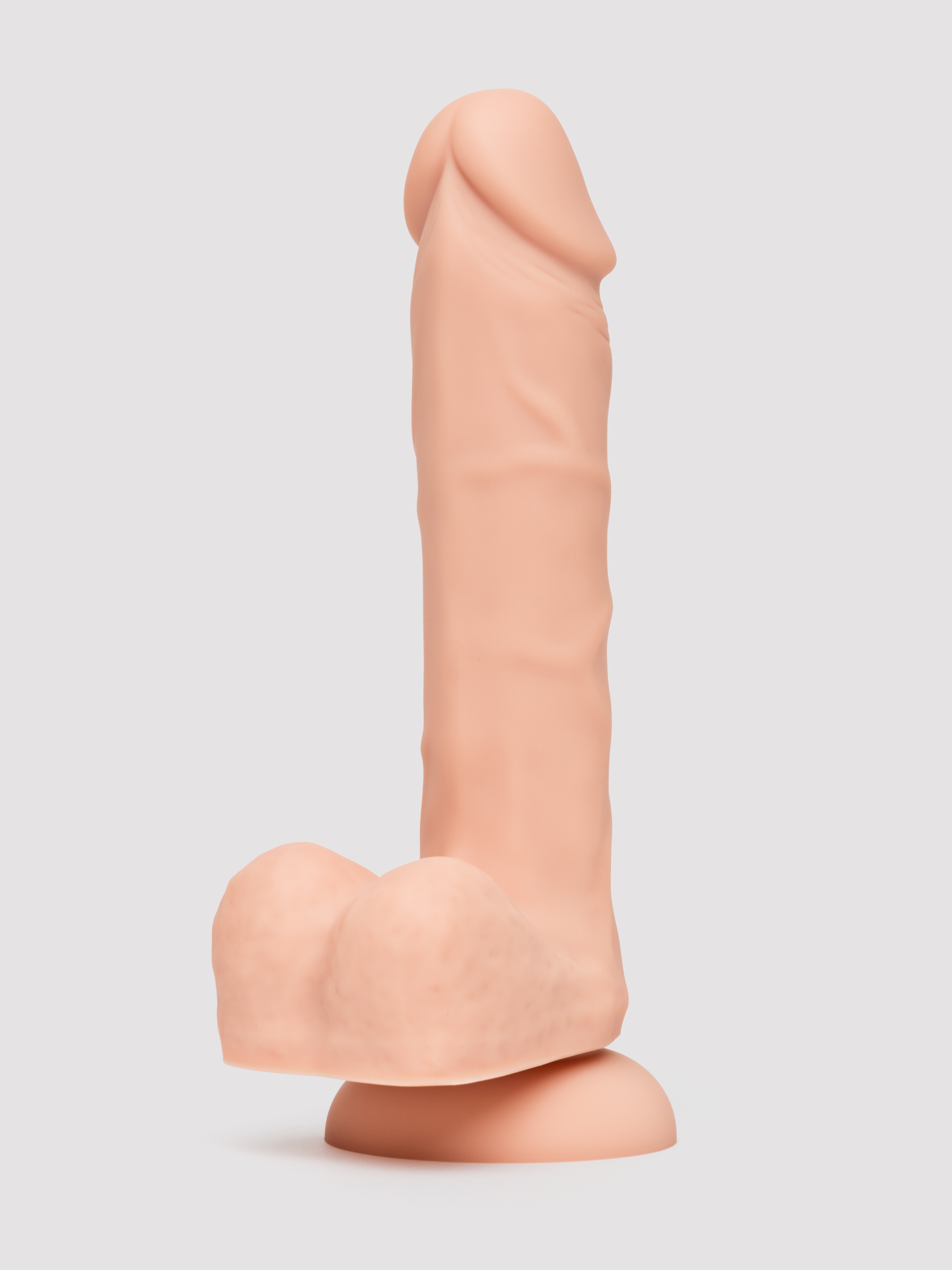 Image of Lifelike Lover Classic Dual-Density Silicone Dildo with Balls 8 inch - Flesh Pink - Flesh Pink