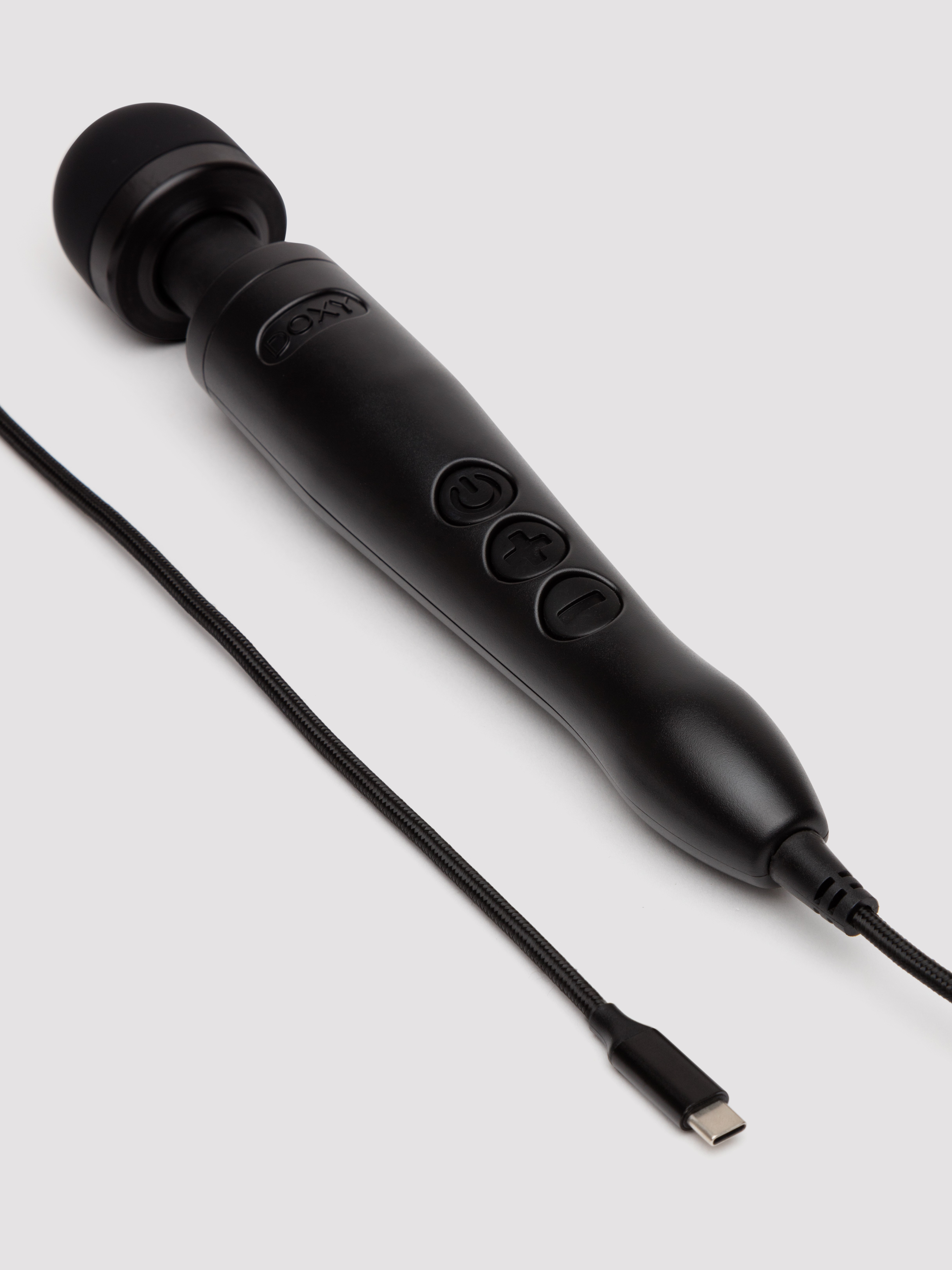 Doxy 3 USB-C Extra Powerful Wand Massager, Black, hi-res