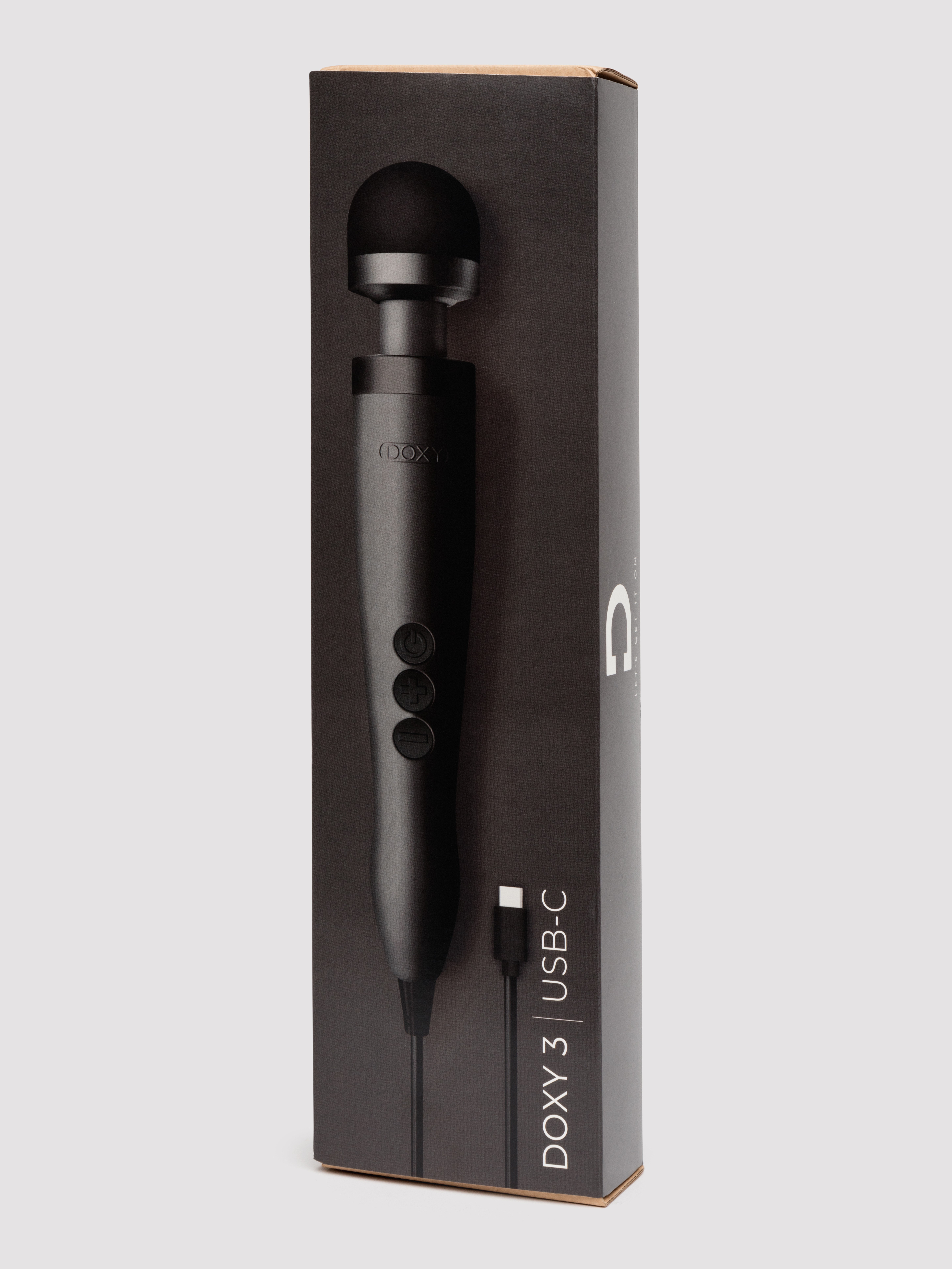 Doxy 3 USB-C Extra Powerful Wand Massager, Black, hi-res
