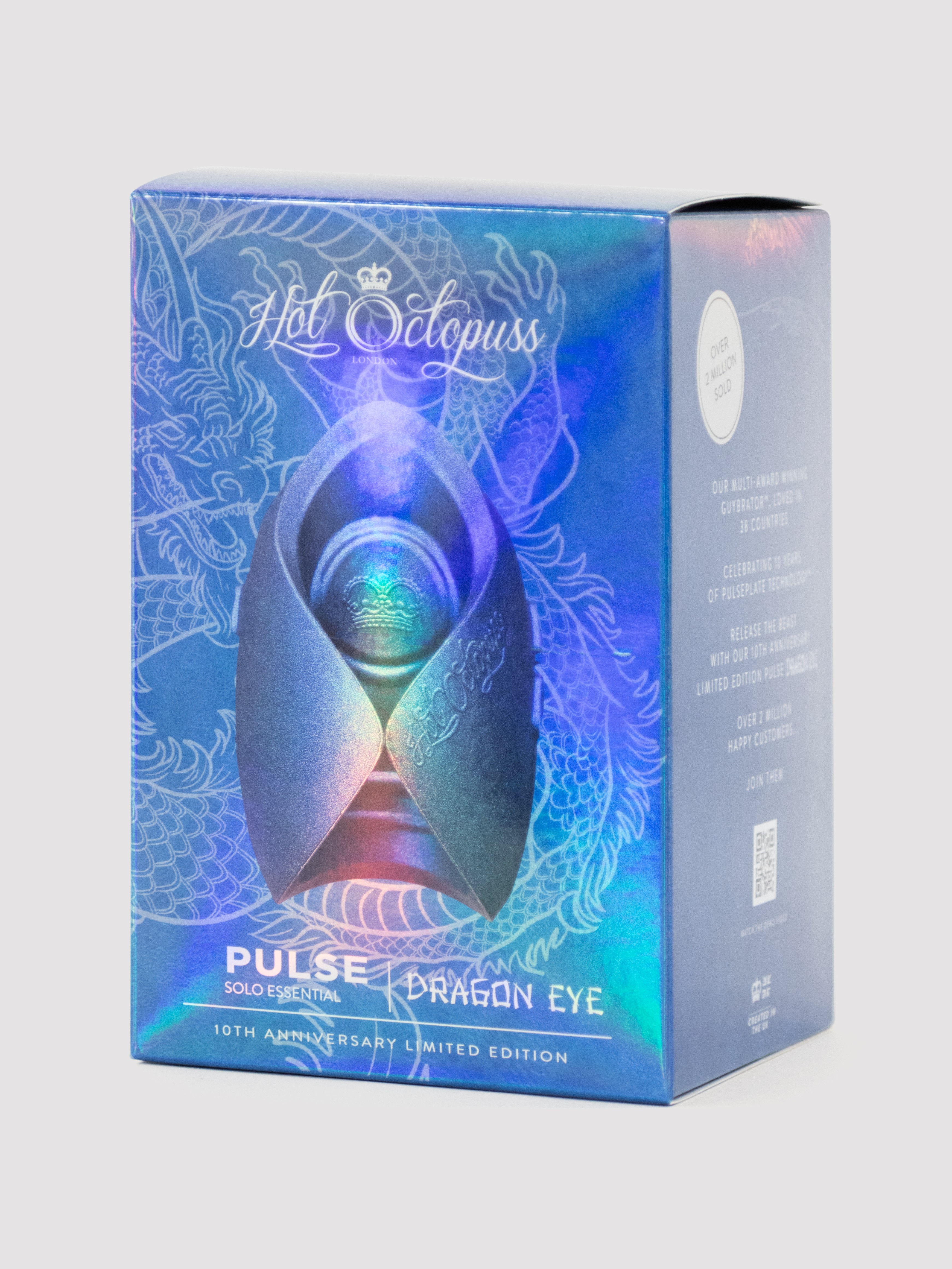 Hot Octopuss Pulse Dragon Eye Solo Essential Vibrating Male Masturbator , Blue, hi-res