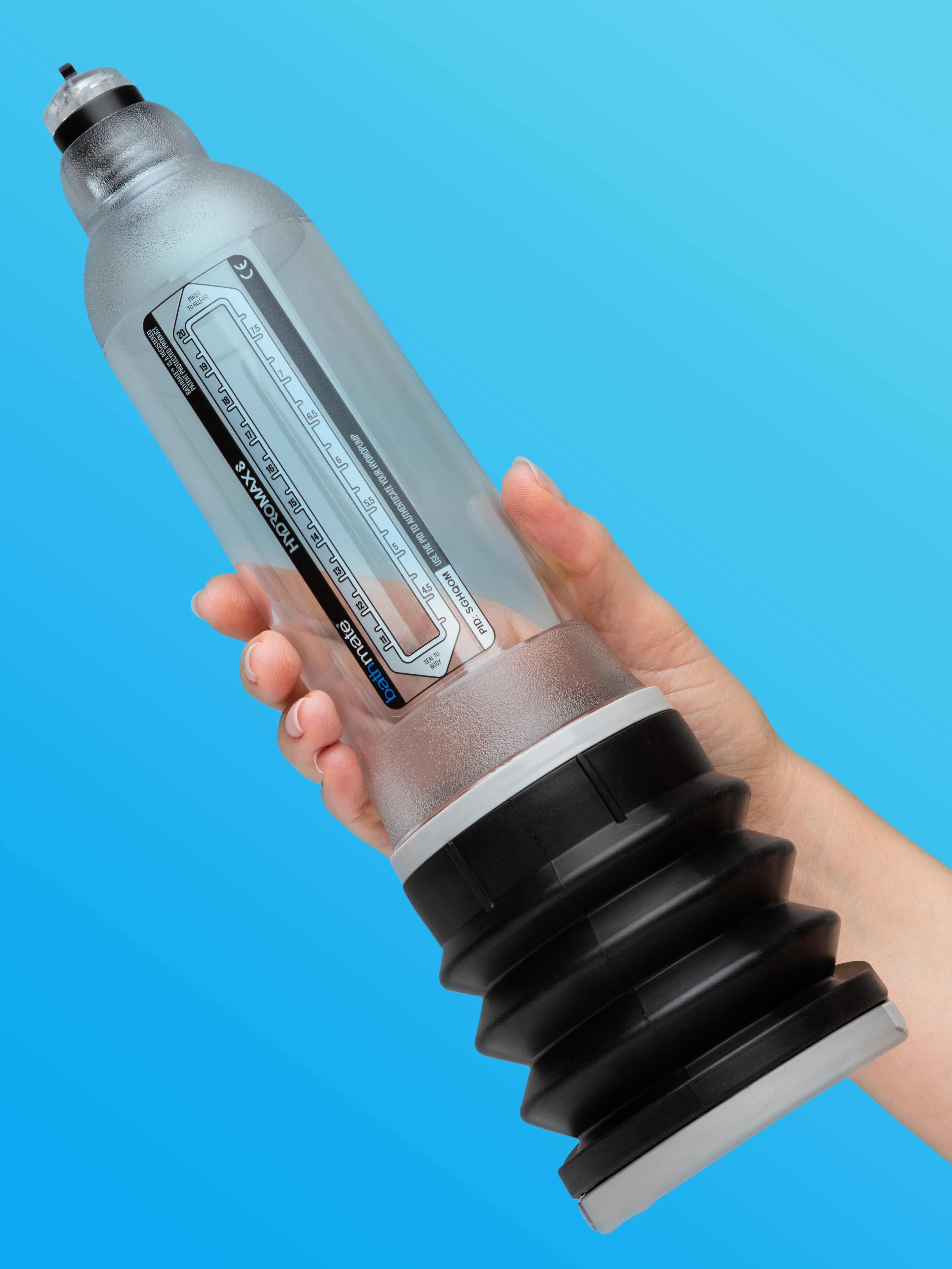 Bathmate HYDROMAX8 Penis Pump Clear 6-8 Inches, Clear, hi-res