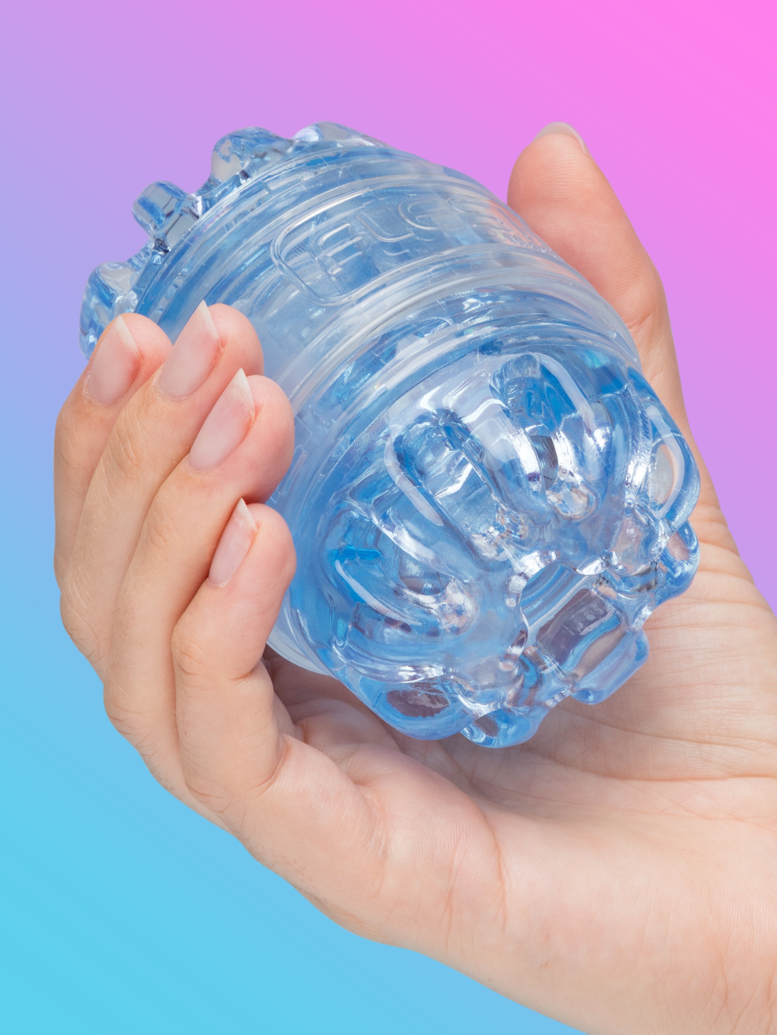 Fleshlight QUICKSHOT Turbo Blue Ice Compact Male Masturbator, Blue, hi-res