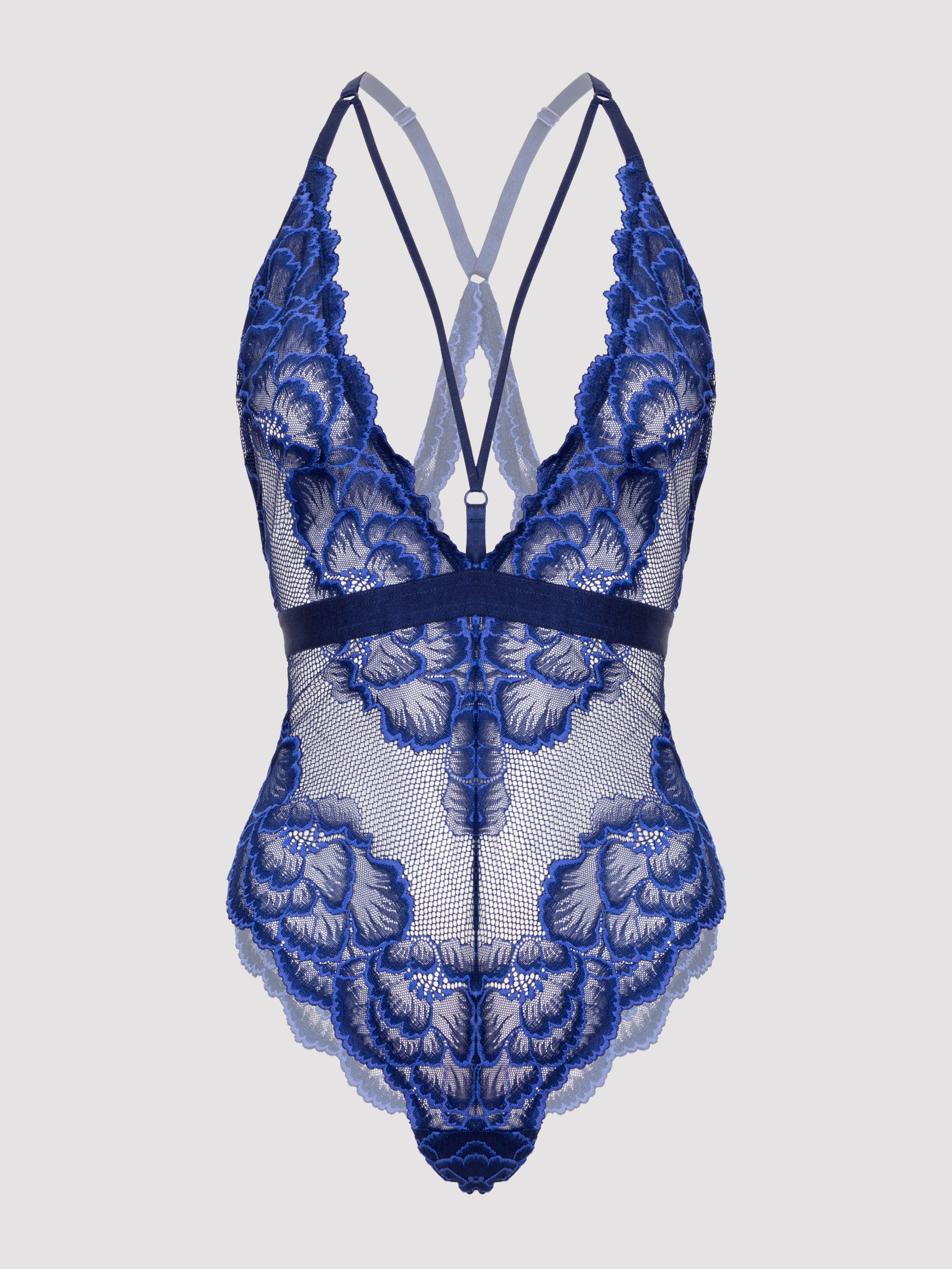 Lovehoney Plus Size Lustful Liaison Navy Body, Navy, vanilla