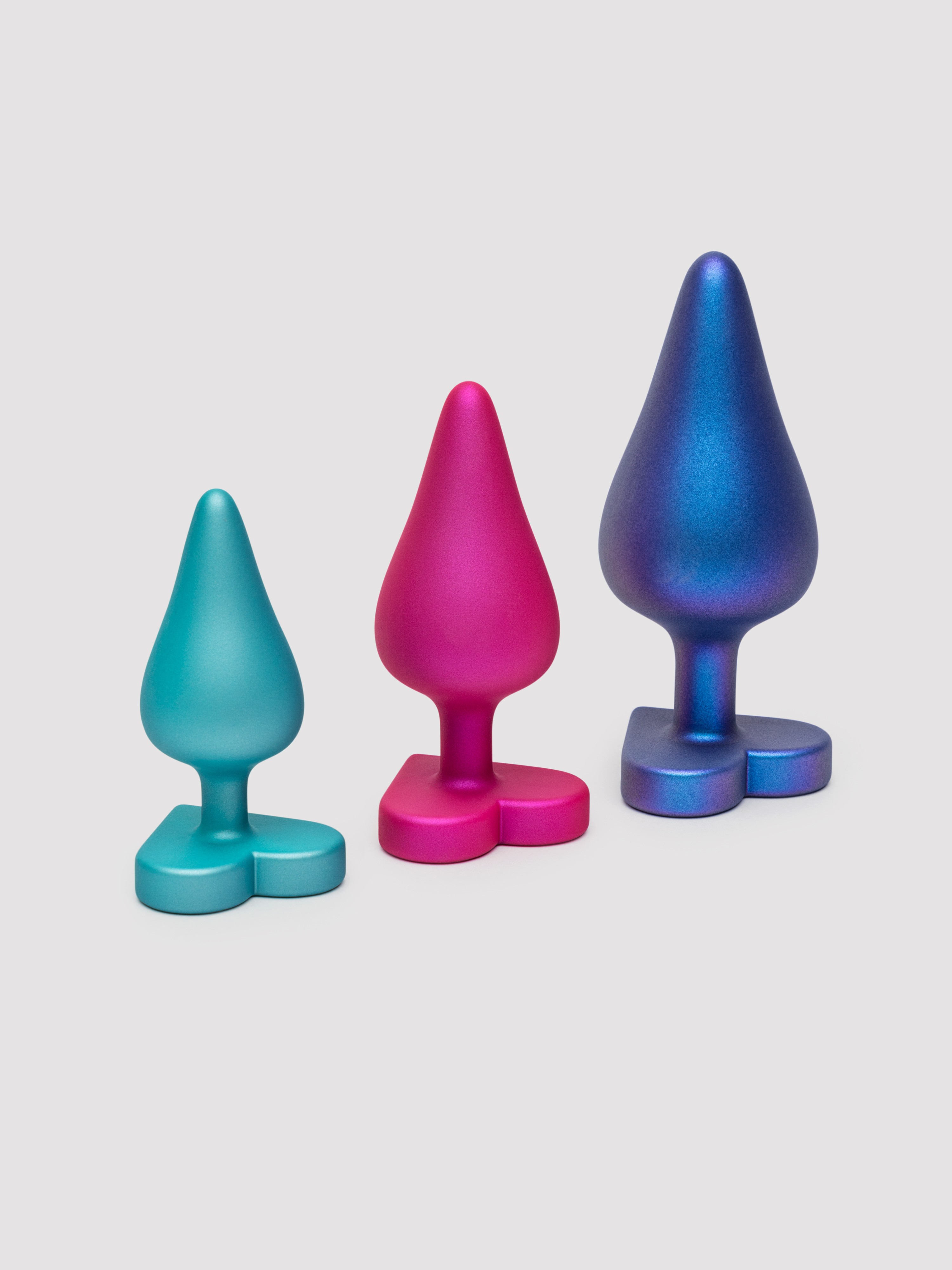 Image of ROMP Luster Silicone Butt Plug Set - Purple