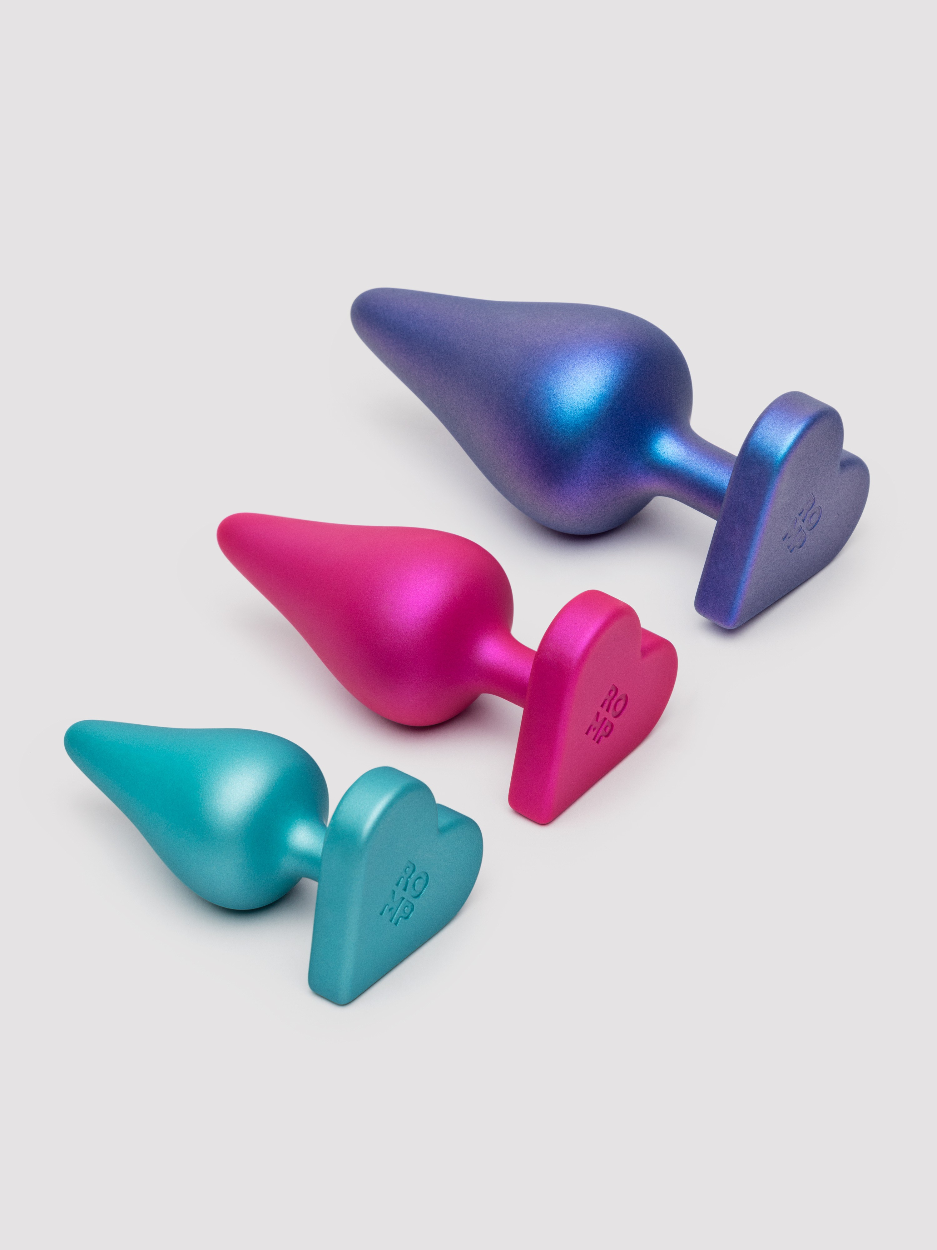 ROMP Luster Silicone Butt Plug Set, Purple, hi-res