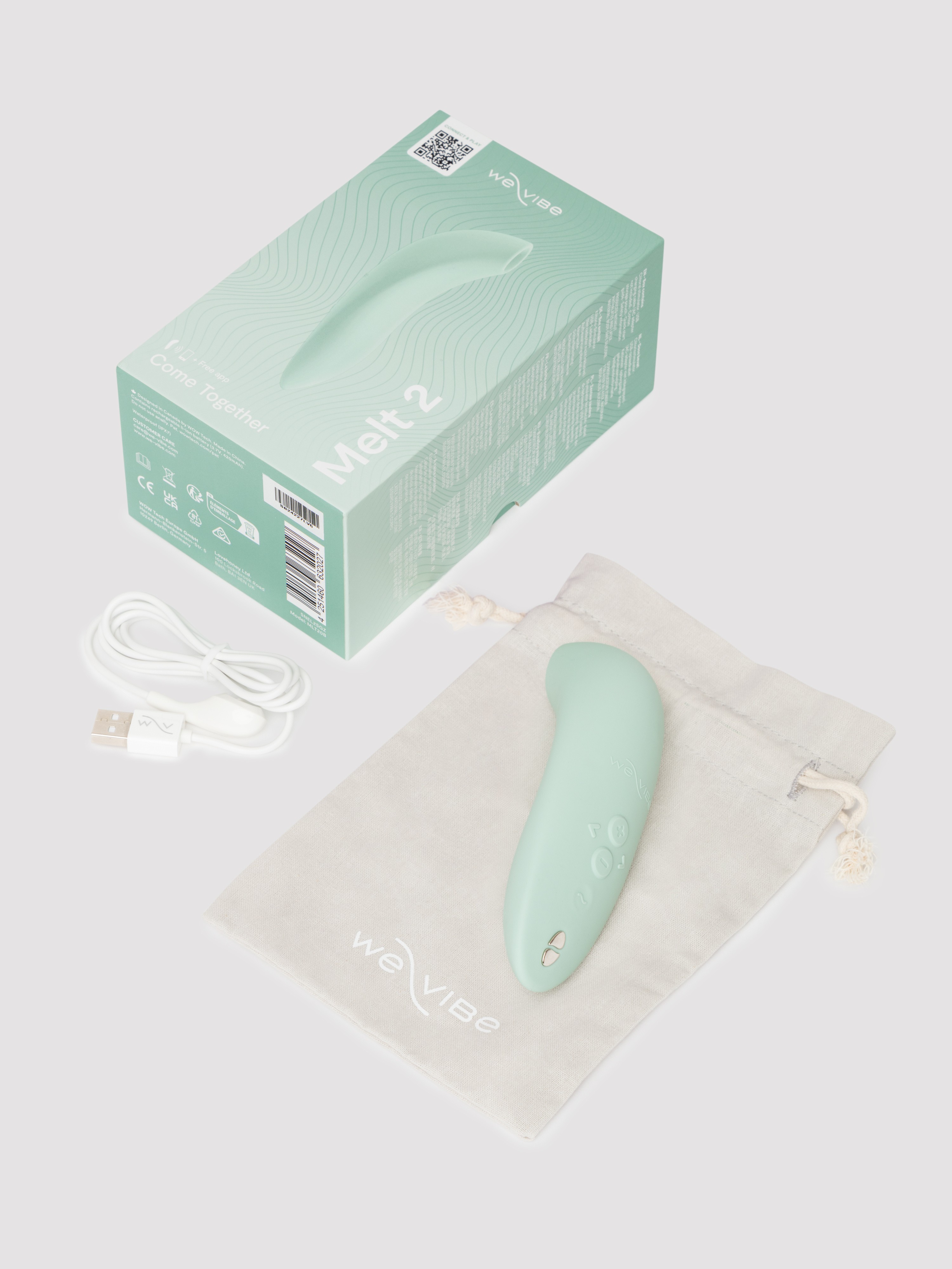 We-Vibe Melt 2 App Controlled Rechargeable Clitoral Stimulator, Green, hi-res