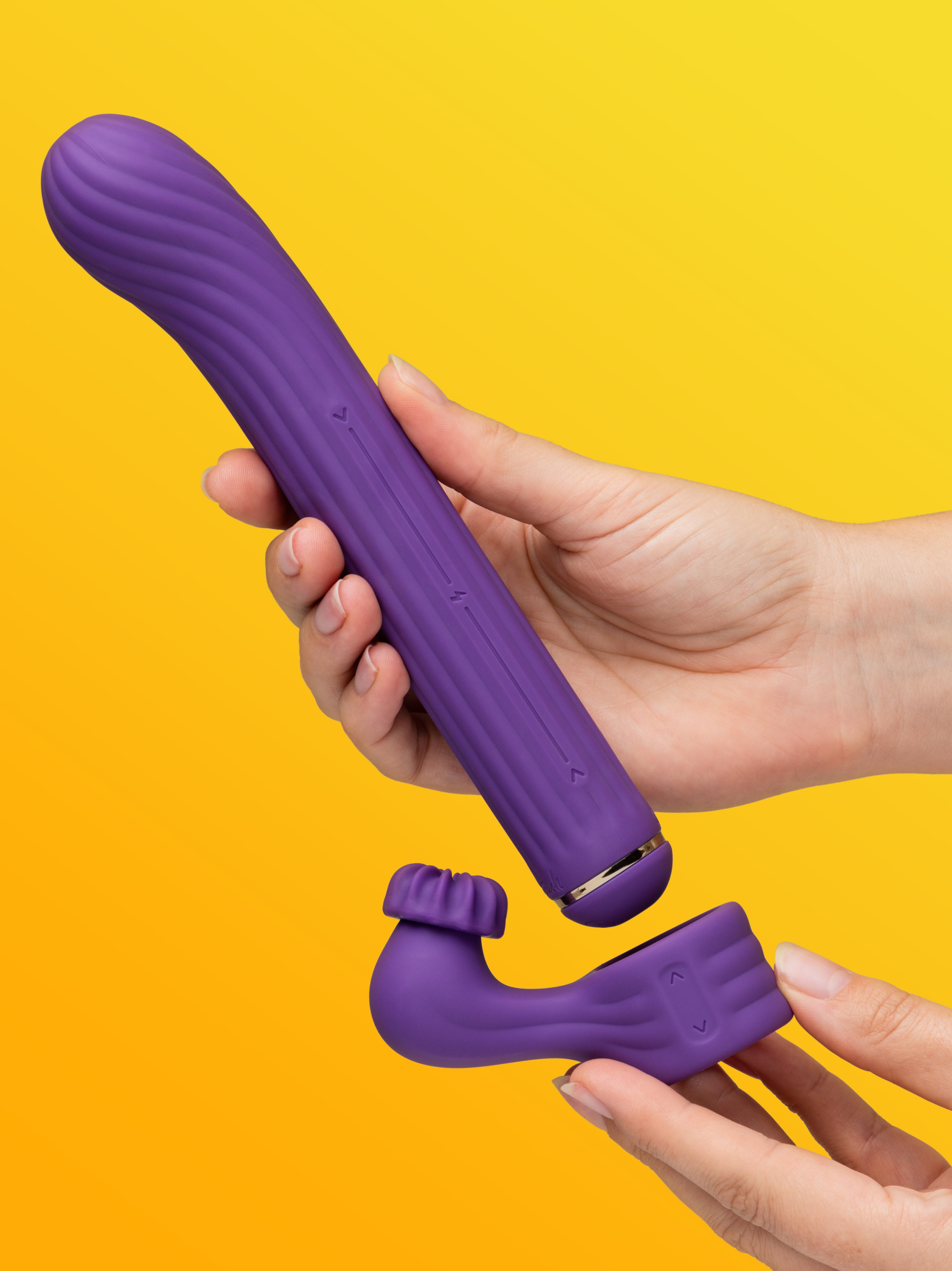 Magic Stick Rabbit Multifunction Vibrating Set (5 Piece), Purple, hi-res