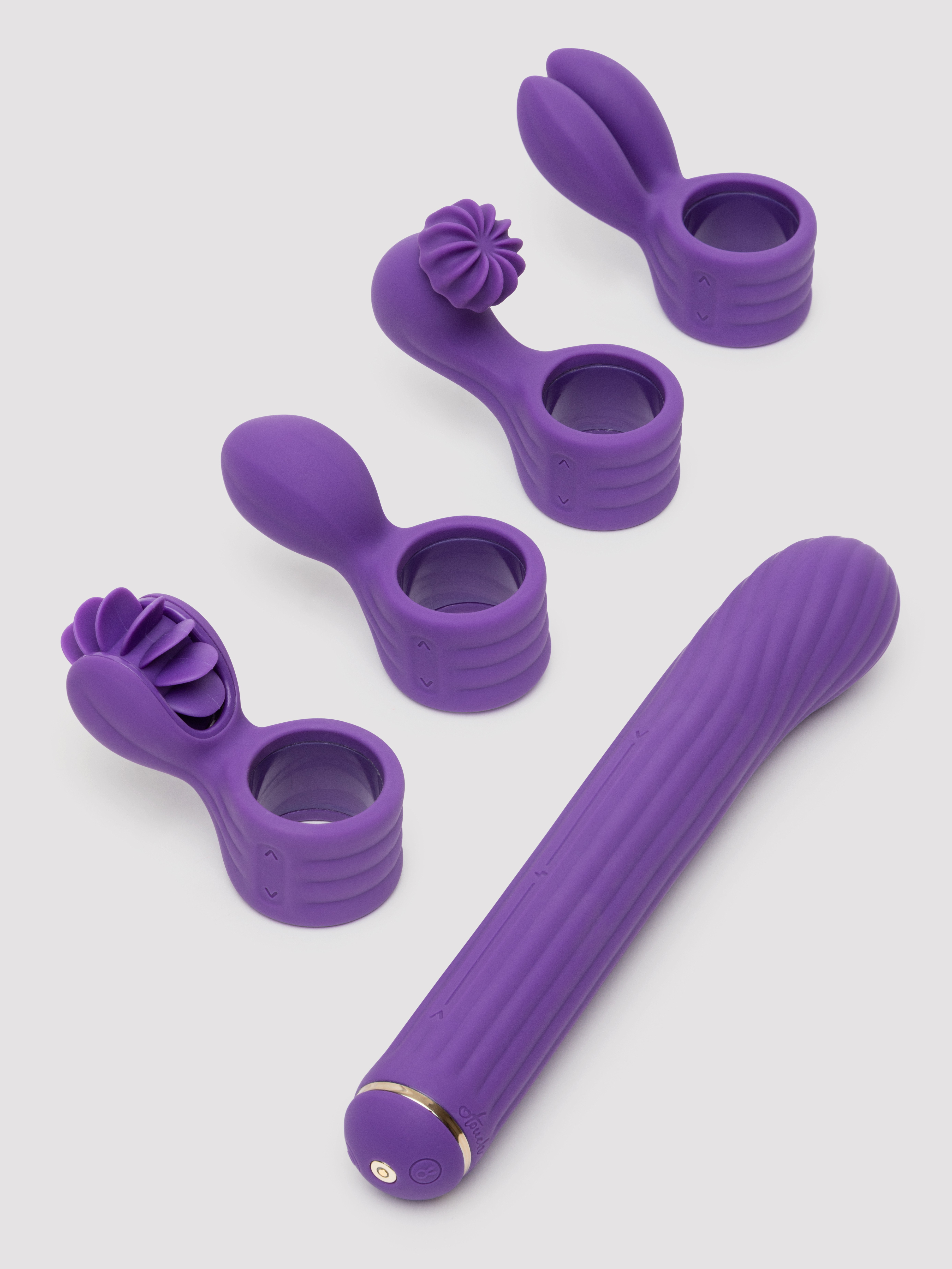 Magic Stick Rabbit Multifunction Vibrating Set (5 Piece), Purple, hi-res