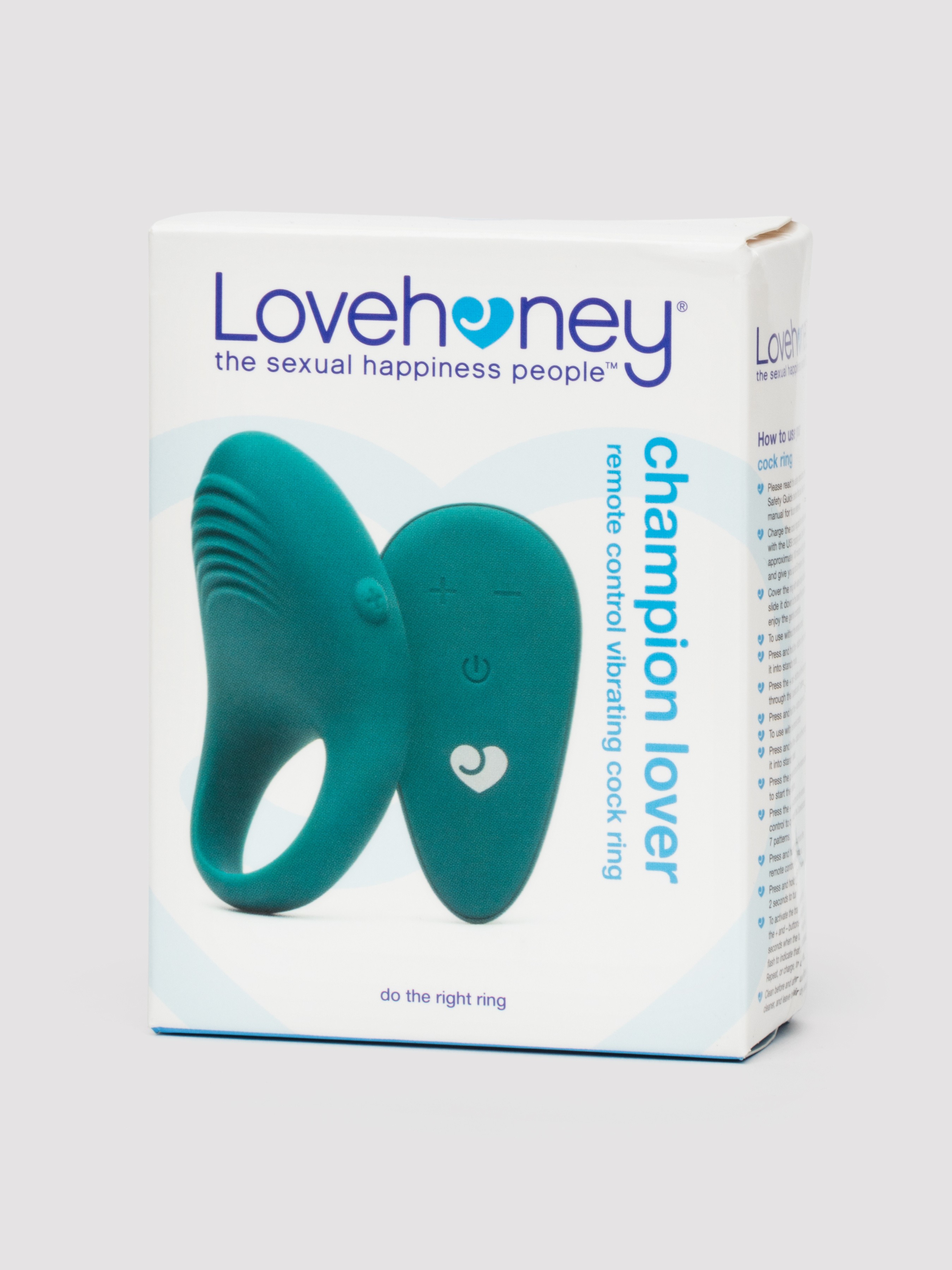Lovehoney Champion Lover Remote Control Rechargeable Cock Ring, Green, hi-res