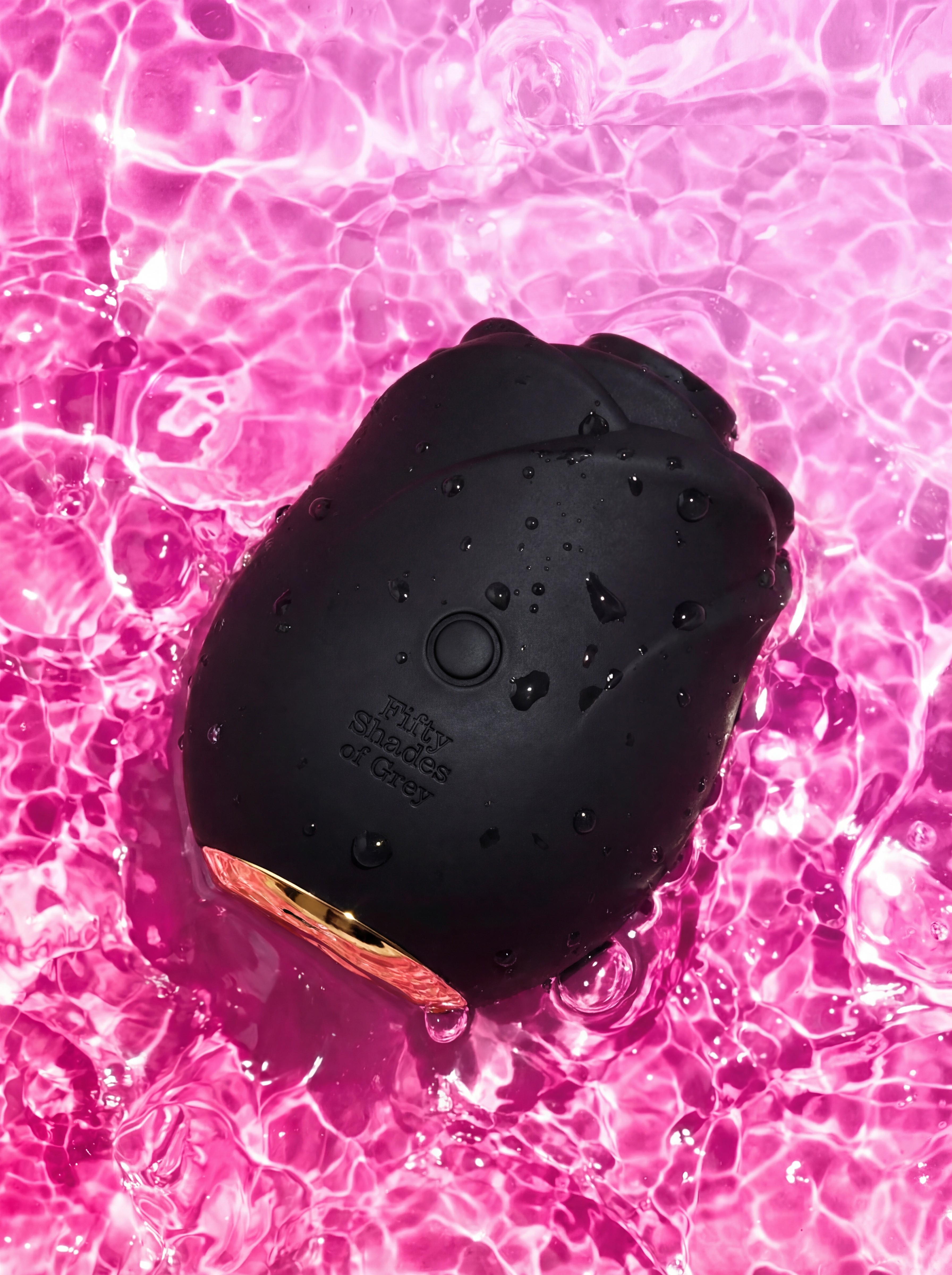 Fifty Shades of Grey Black Rose Silicone Clitoral Suction Stimulator 2.0, Black, hi-res